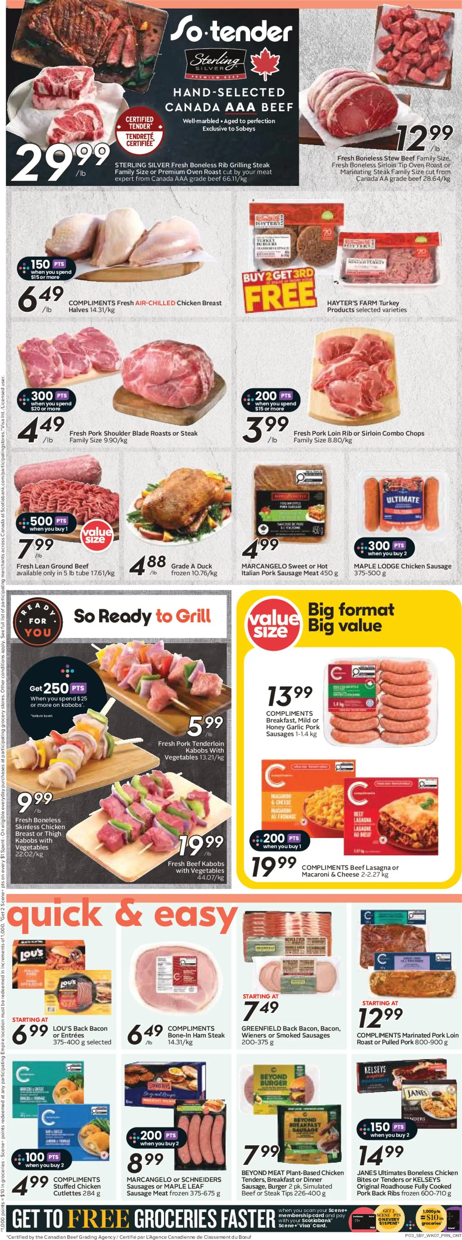 Sobeys flyer valid from 11.06.2026 | Page: 6 | Products: Beef, Turkey, Oven, Chicken