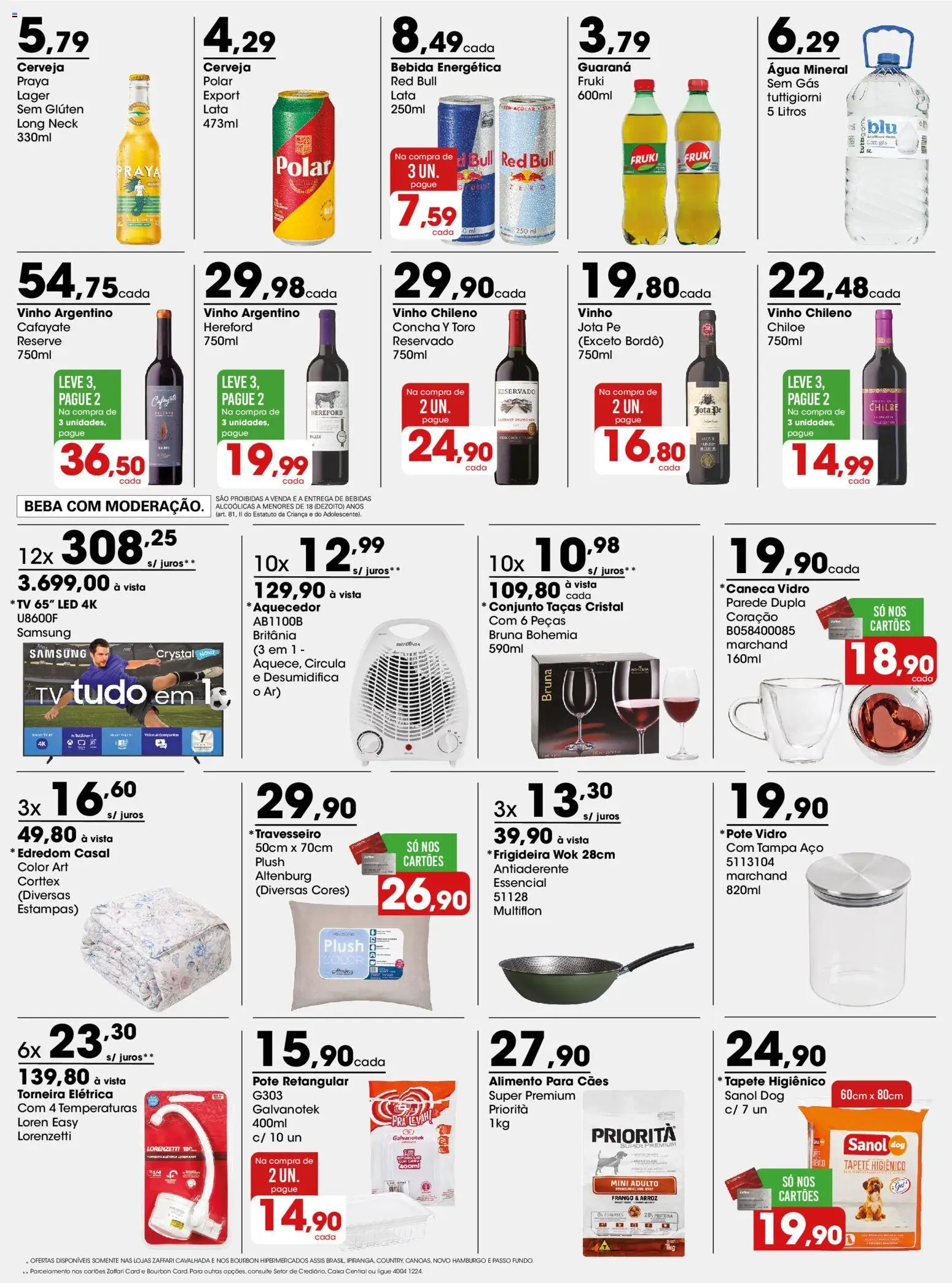 Zaffari Folheto - válido de 08.06.2026 | Página: 3 | Produtos: Caixa, Tapete, Arroz, Tv