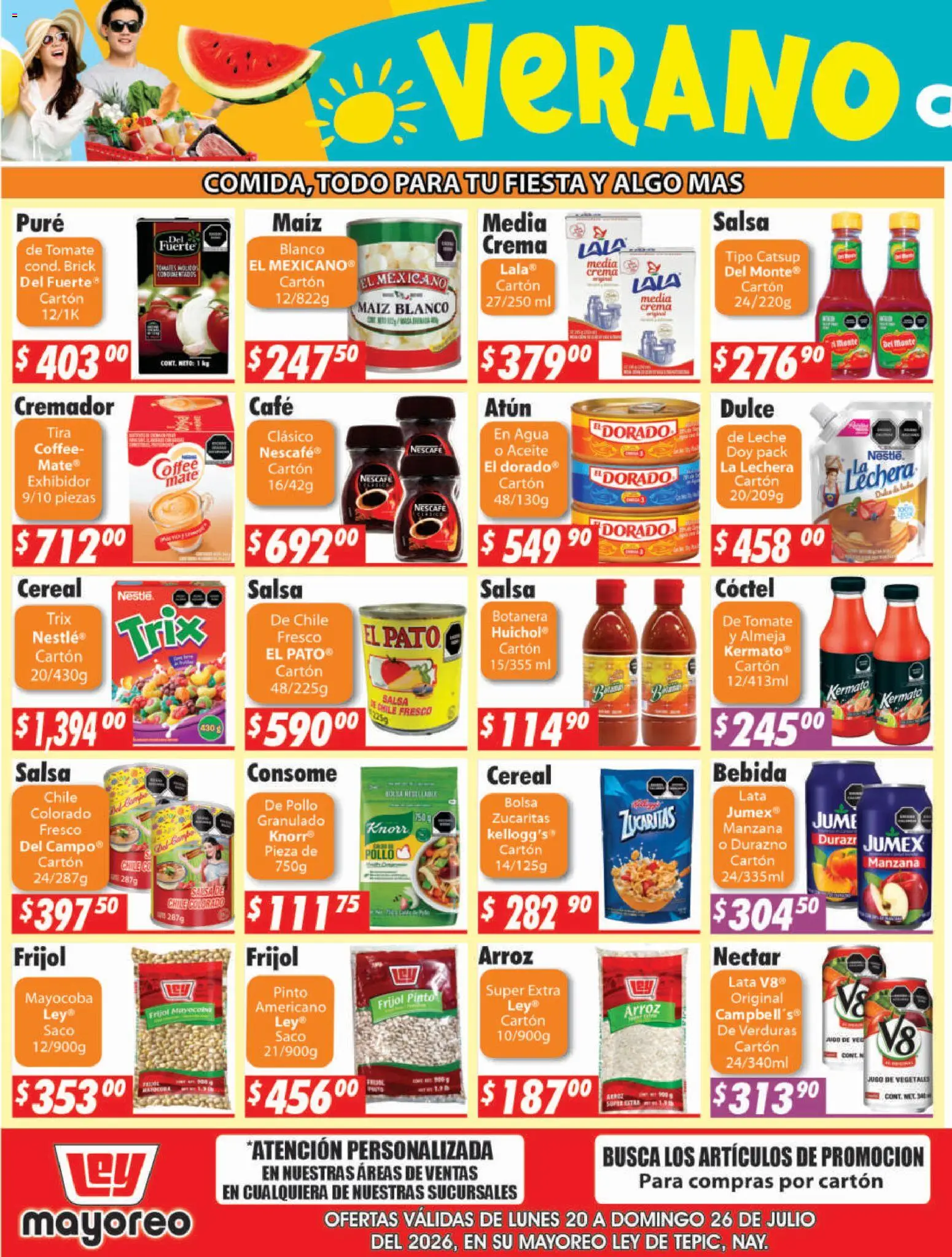 Nuevas ofertas de Casa Ley válidas en toda la República Mexicana desde el 20/07/2026. ¡Encuentra las mejores ofertas en Casa Ley folleto Tepic! | Página: 5 | Productos: Atún, Café, Jugo, Salsa de tomate