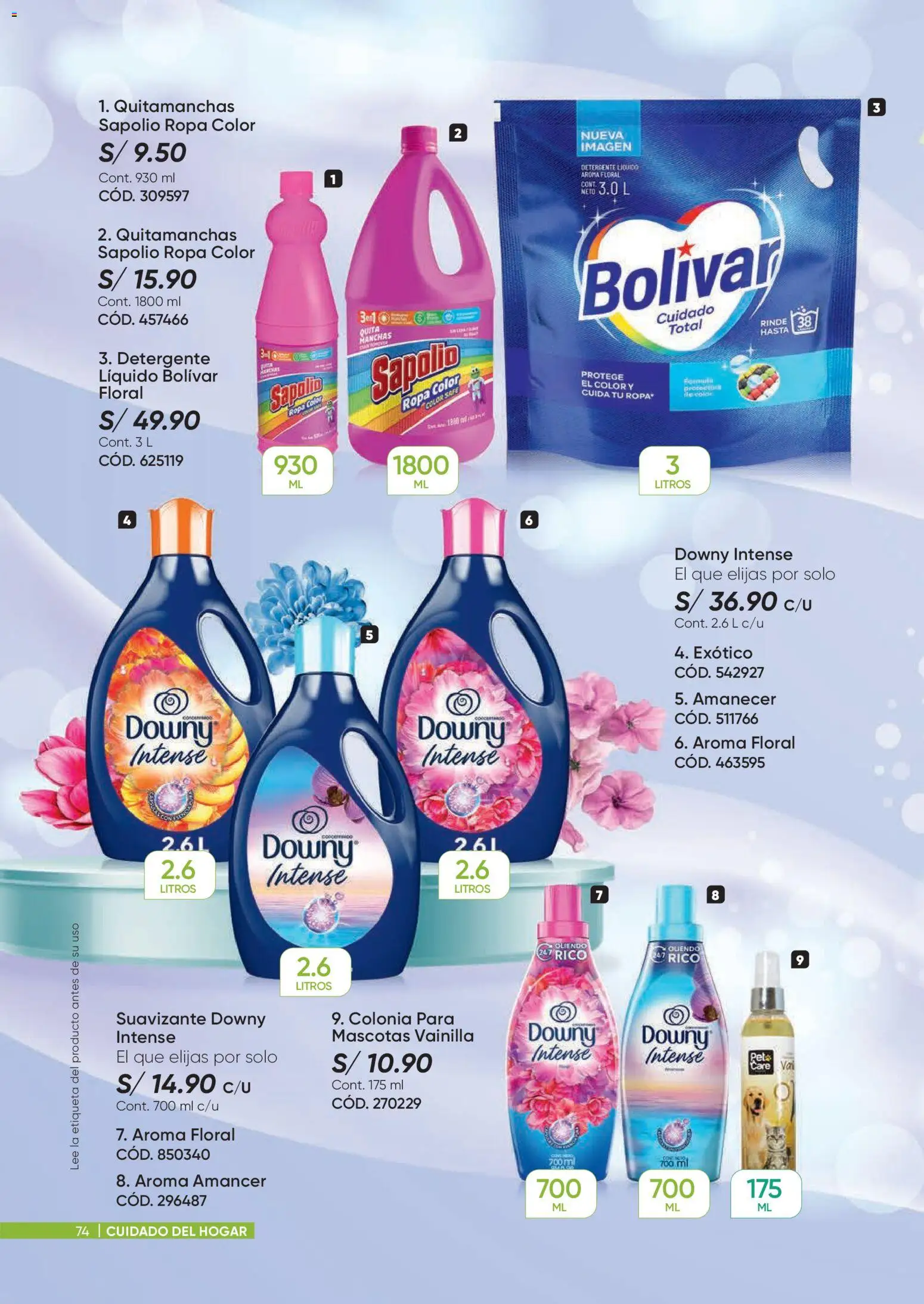 Catálogo Azzorti válido desde 09/03/2026 | Página: 74 | Productos: Quitamanchas, Detergente, Vainilla, Ropa
