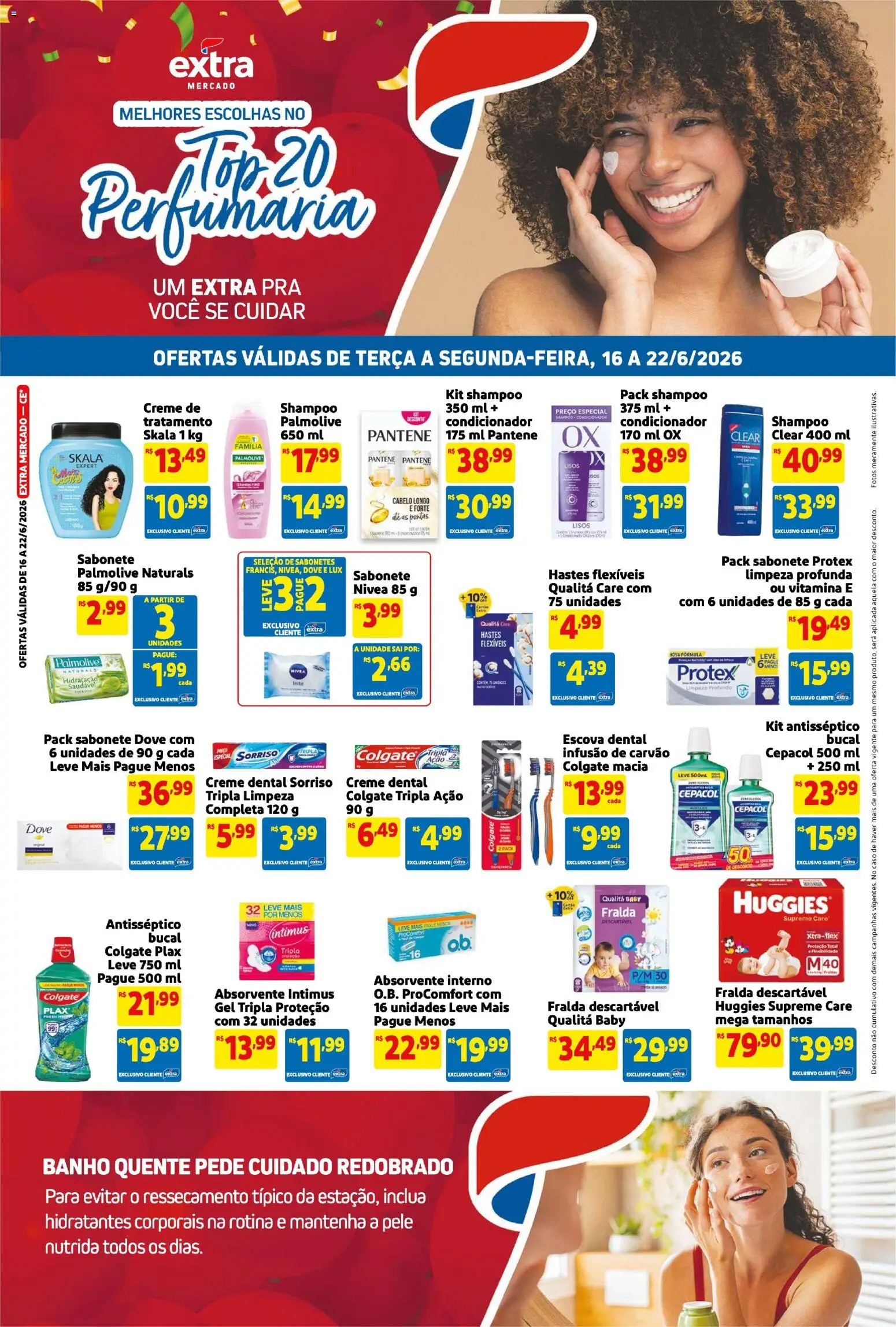 Extra Folheto - válido de 16.06.2026 | Página: 1 | Produtos: Condicionador, Leite, Dove, Absorvente