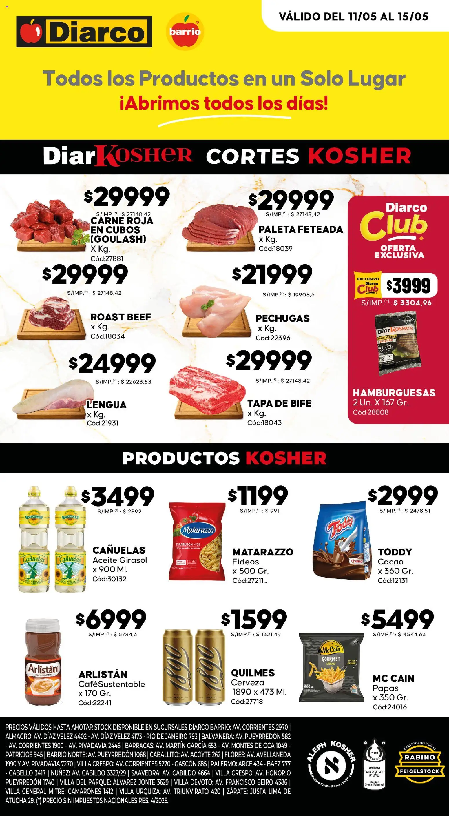 Diarco - Ofertas Kosher │ válido desde el 11.05.2026 | Página: 1