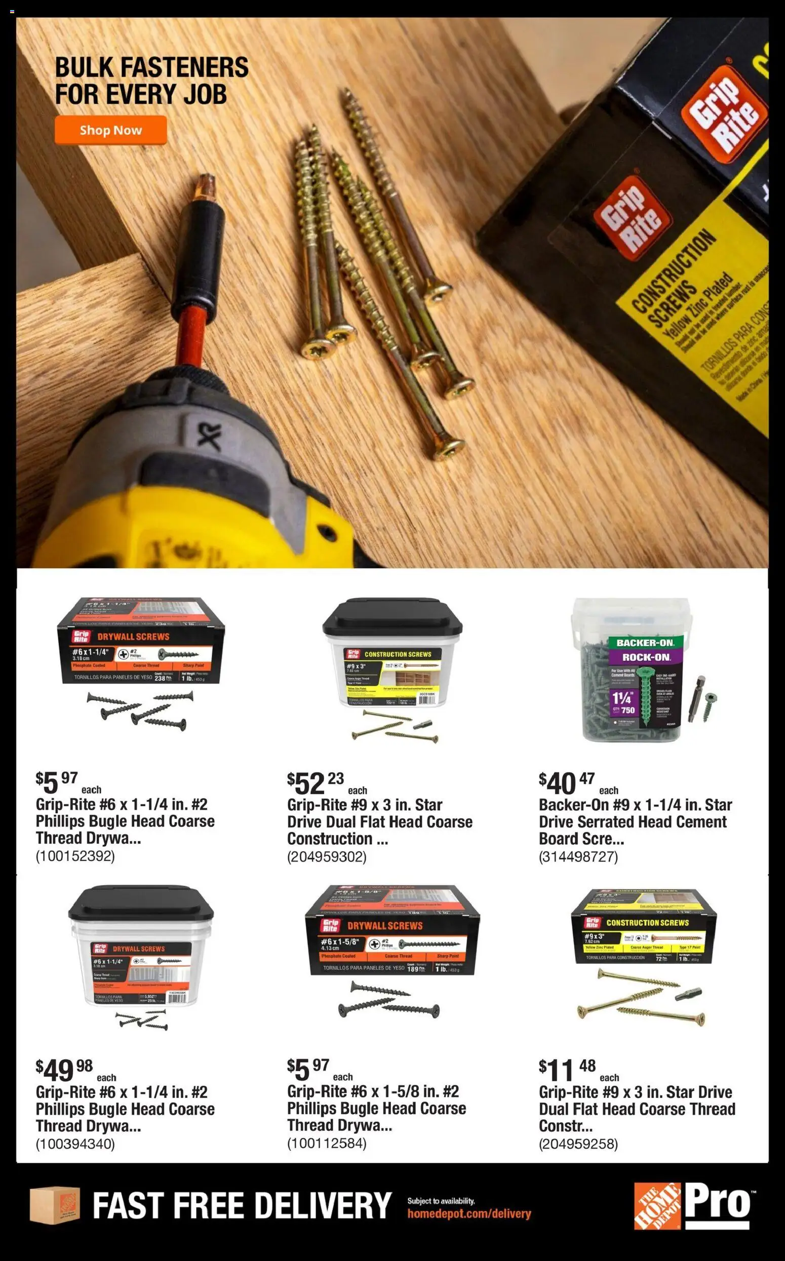 Home Depot Shop Pro Ad - valid from 09/28/2026 | Page: 4 | Products: Cement, Zinc