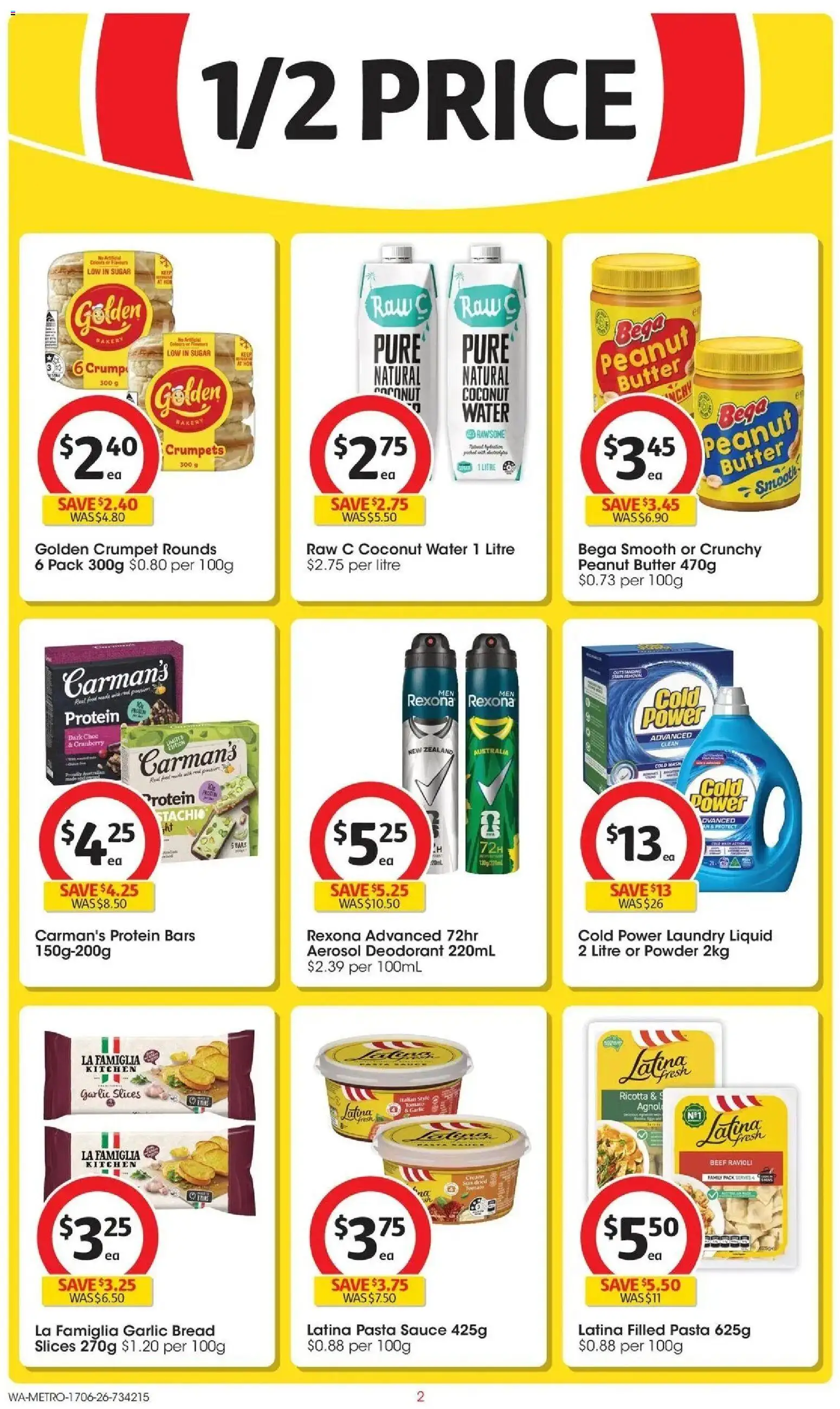 Coles catalogue - valid from 16.06.2026 | Page: 2 | Products: Crumpets, Beef, Deodorant, Laundry