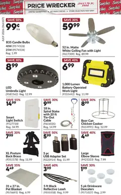 Preview of Princess Auto flyer - Price Wrecker from shop Princess Auto valid from Jul 1, 2026 | Page: 4 | Products: Cable, Fan, Cooker, Beer