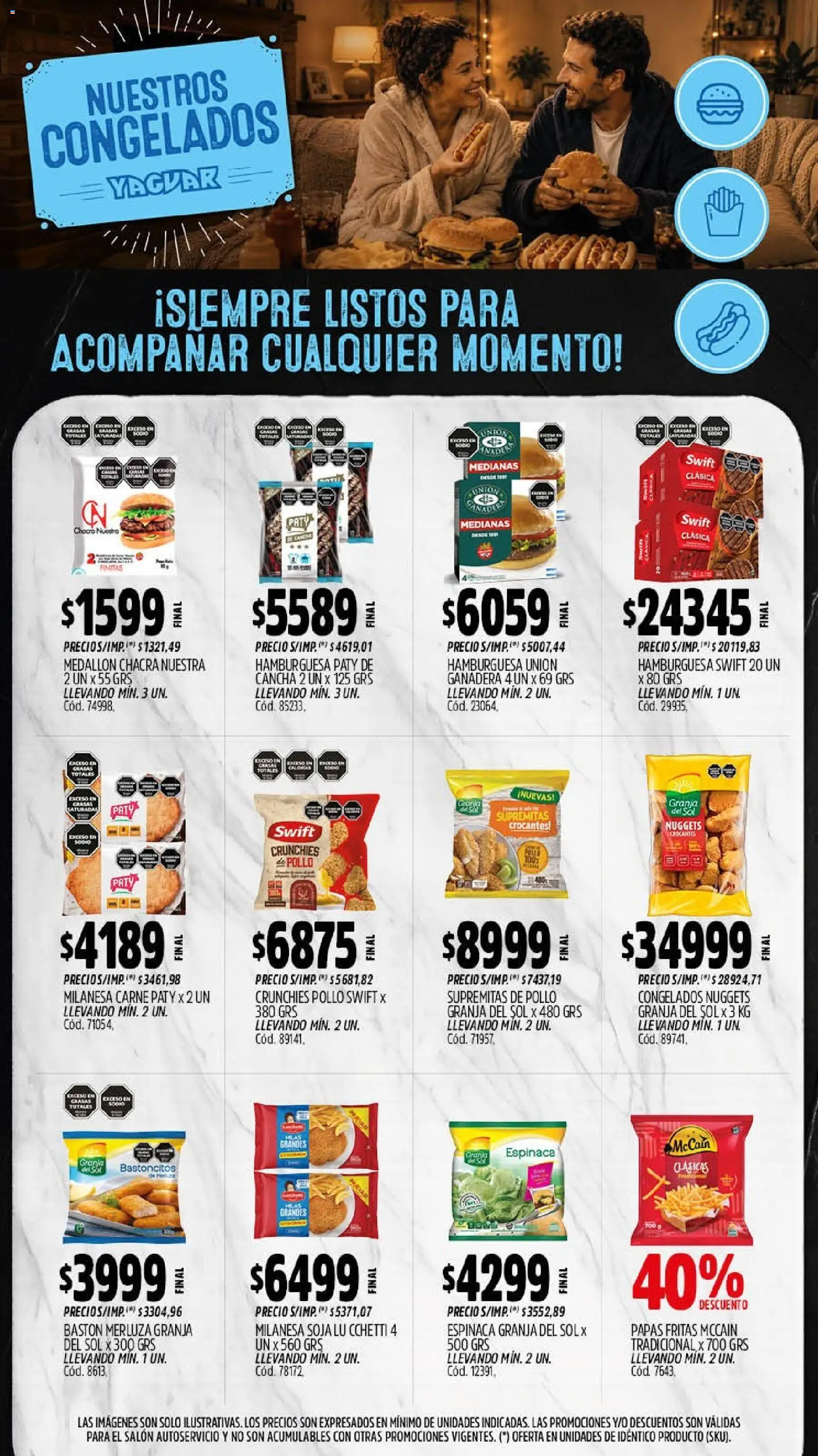 Yaguar - Oferta Semanal Trelew │ válido desde el 07/09/2026 | Página: 11 | Productos: Pollo, Hamburguesa, Papas, Papas fritas