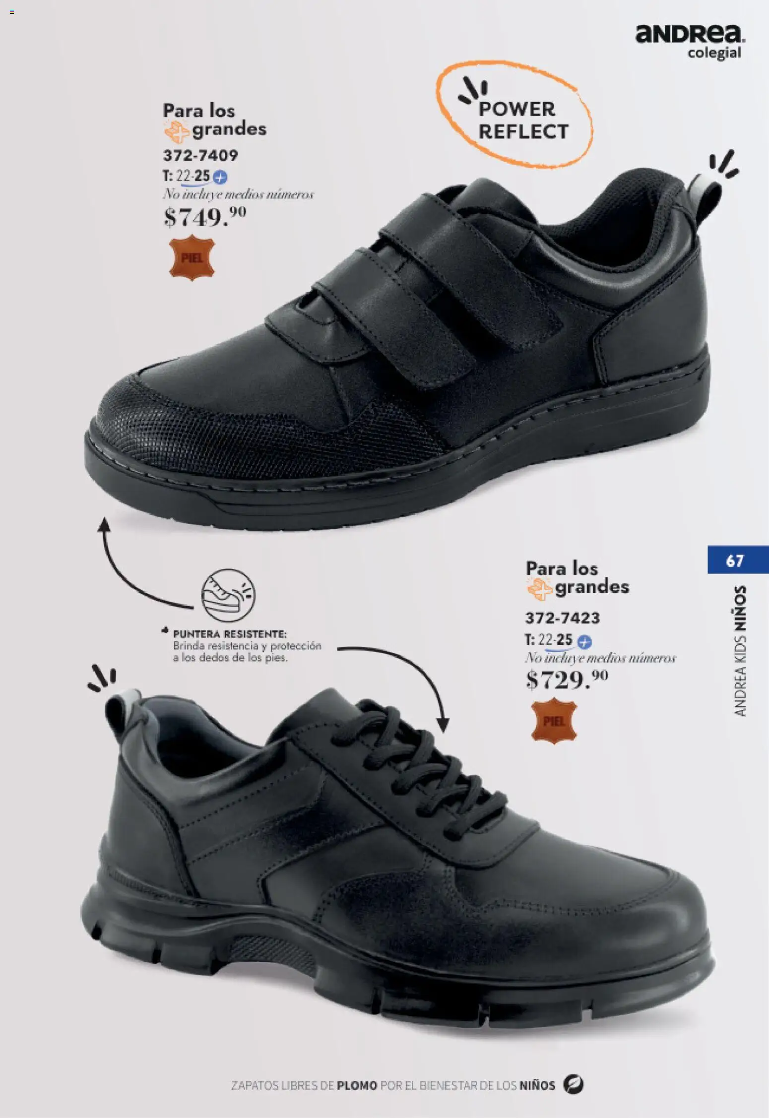 Nuevas ofertas de Andrea válidas en toda la República Mexicana desde el 23/05/2026. ¡Encuentra las mejores ofertas en Andrea catálogo Colegial! | Página: 67 | Productos: Zapatos