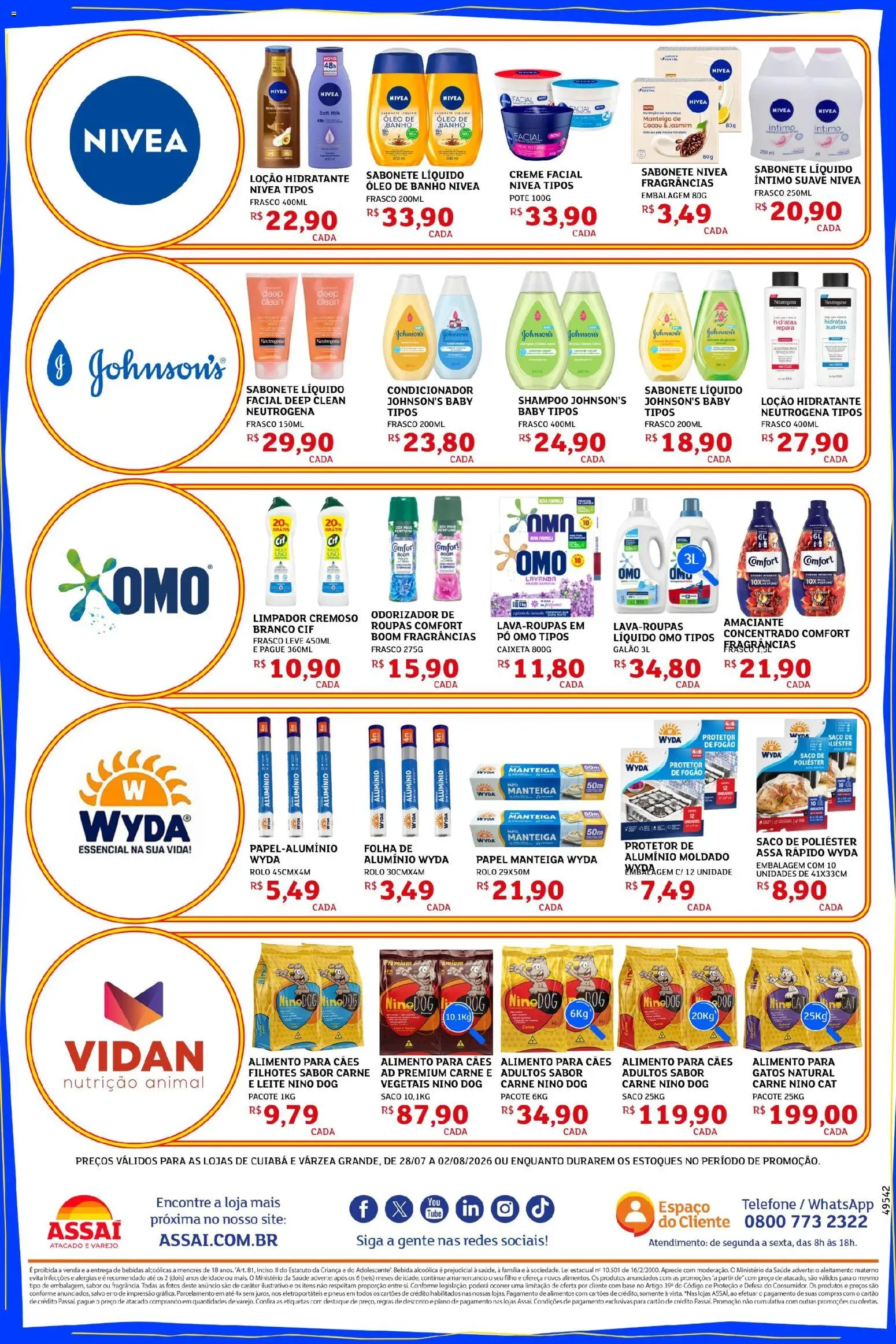 Assaí Atacadista Folheto - válido de 31/07/2026 | Página: 2 | Produtos: Fogão, Manteiga, Roupas, Amaciante