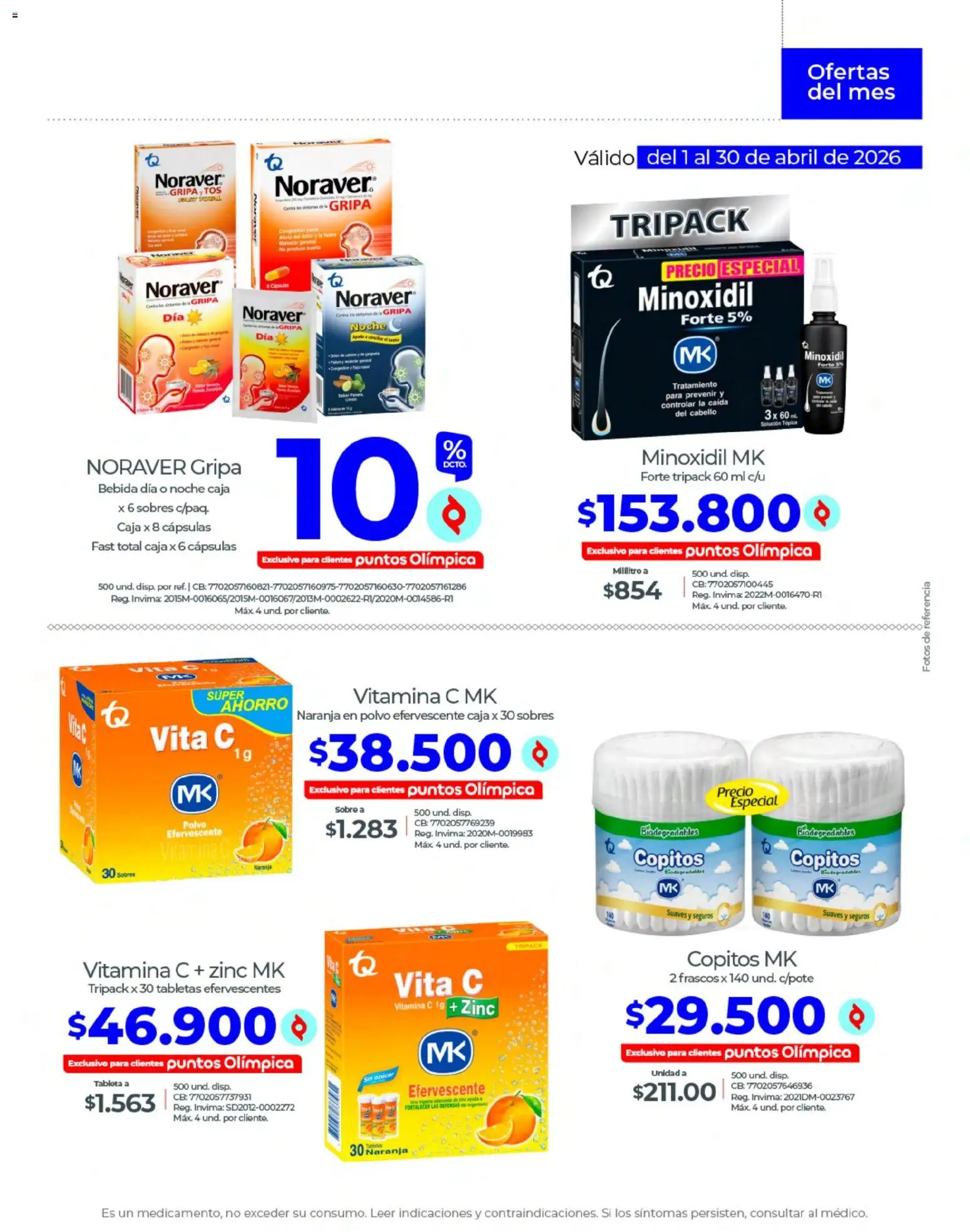 Olímpica revista - valida desde el 01.04.2026 | Página: 9 | Productos: Sobre, Caja, Polvo