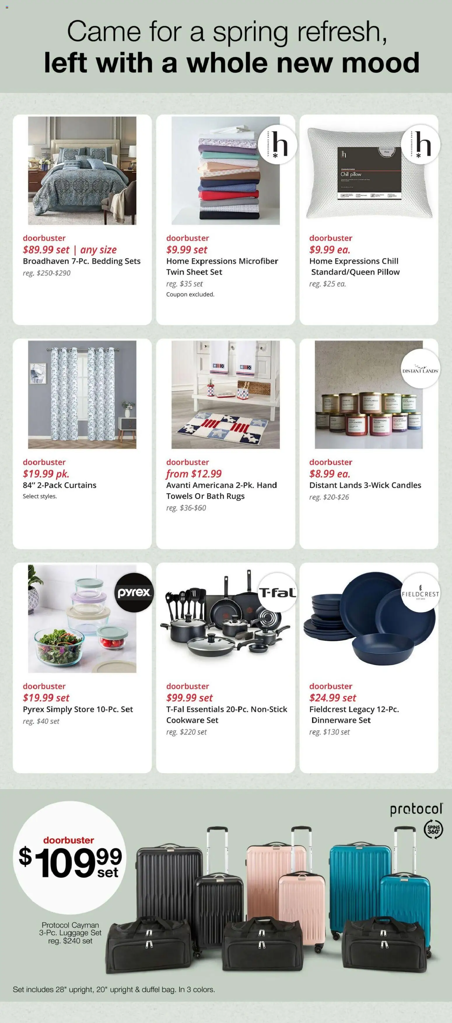 JCPenney Weekly Ad - valid from 16.04.2026 | Page: 2 | Products: Pillow, Bath, Sheet