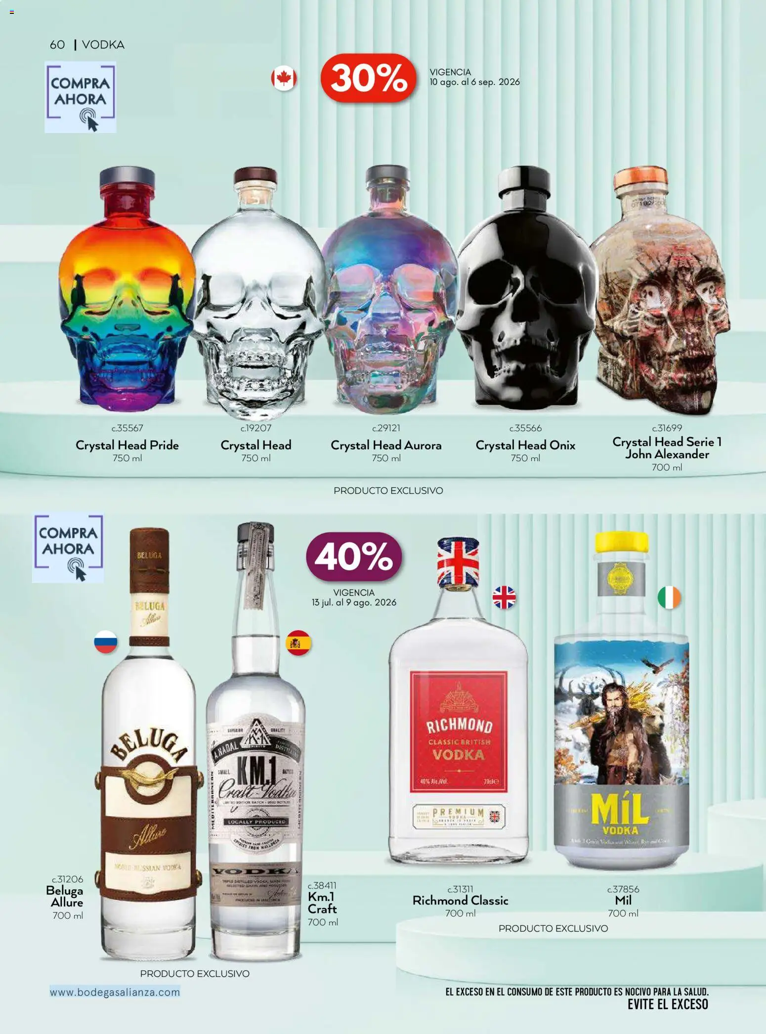 Nuevas ofertas de Bodegas Alianza válidas en toda la República Mexicana desde el 01/07/2026. ¡Encuentra las mejores ofertas en Bodegas Alianza catálogo! | Página: 62 | Productos: Vodka