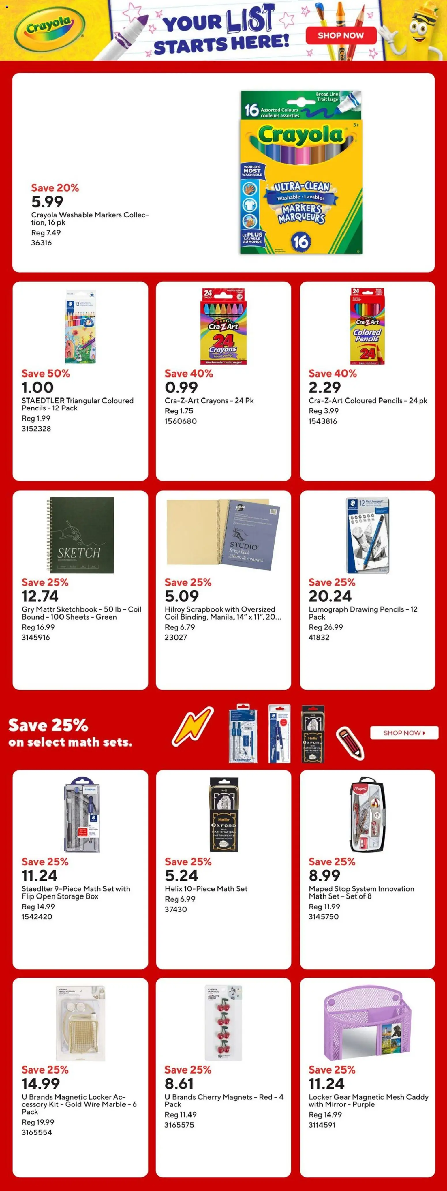 Staples flyer valid from Aug 7, 2026 | Page: 7 | Products: Storage box, Box, Mirror