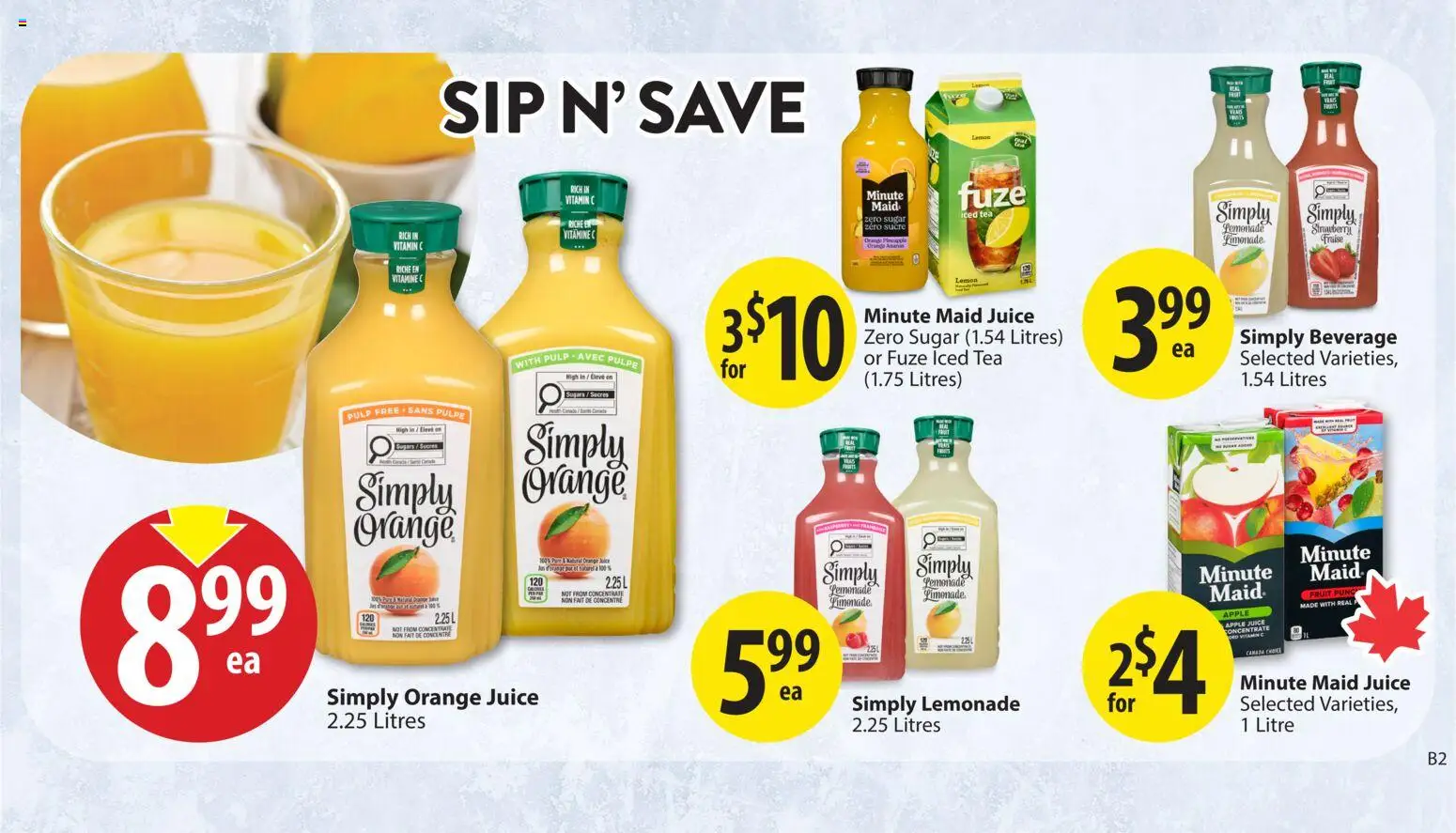 Save on foods flyer valid from 14.05.2026 | Page: 22 | Products: Tea, Juice