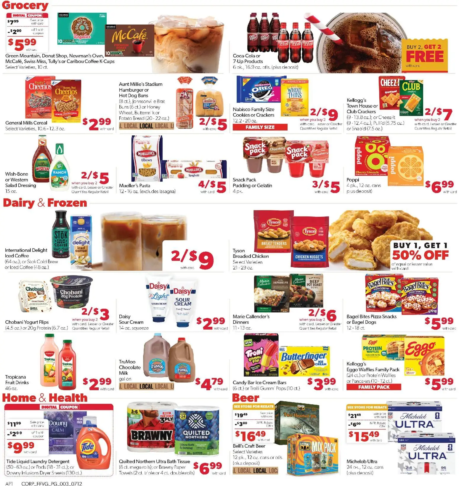 Family Fare Weekly Ad - valid from 07/12/2026 | Page: 3 | Products: Bread, Beer, Beef, Dryer