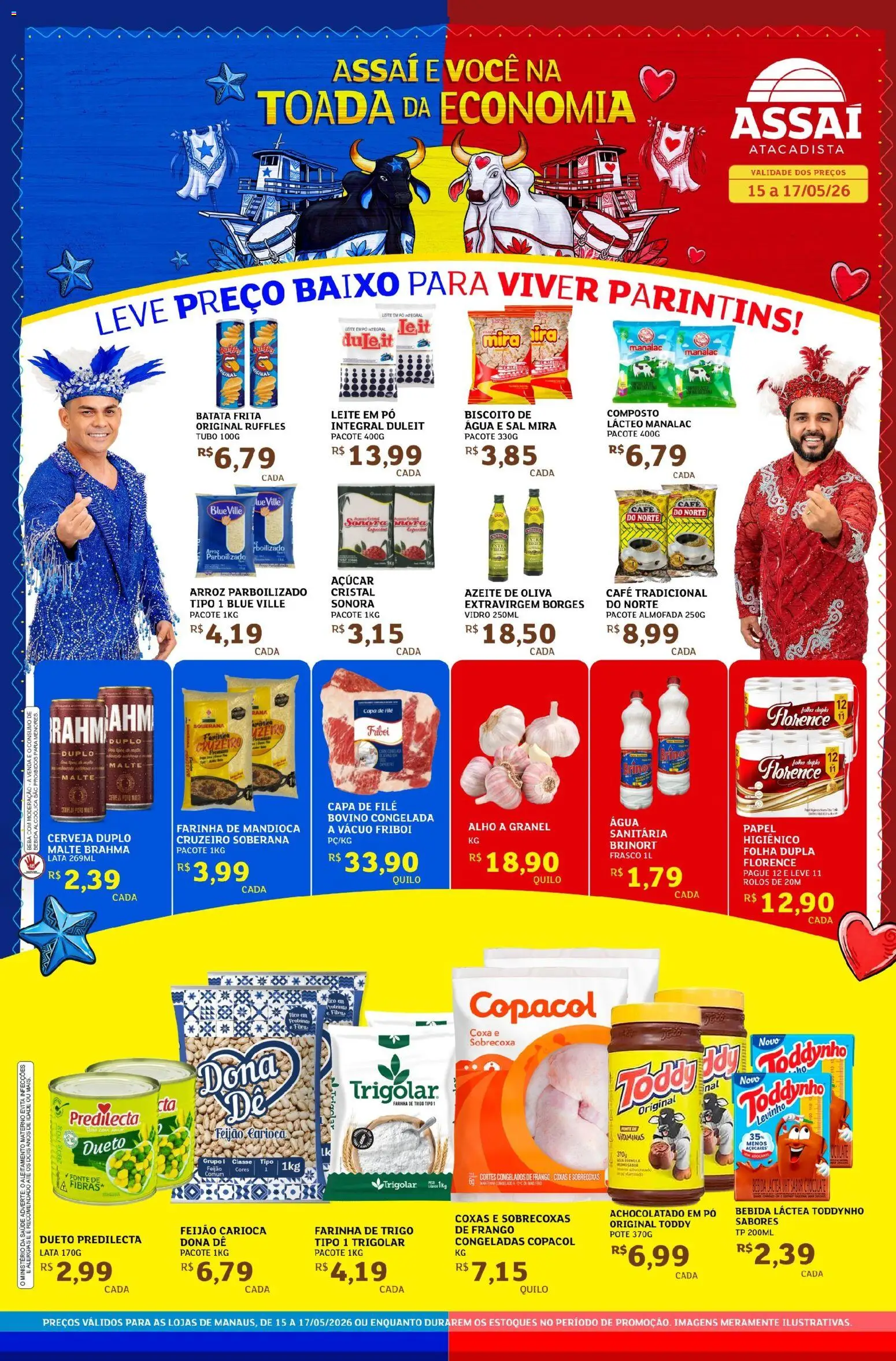 Assaí Atacadista Folheto - válido de 15.05.2026 | Página: 1 | Produtos: Alho, Mandioca, Chocolate, Arroz