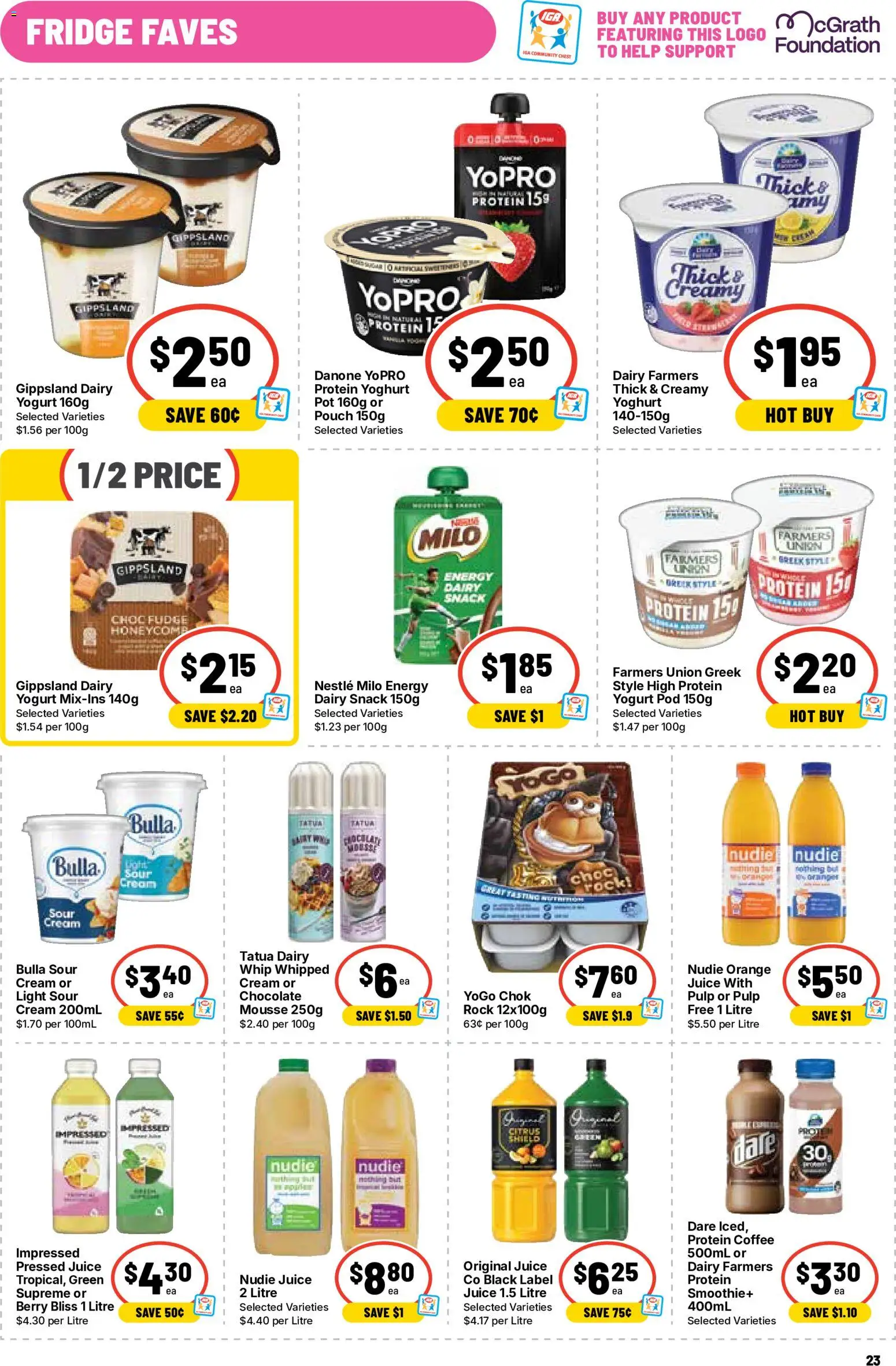 Ritchies catalogue - valid from 23/09/2026 | Page: 23 | Products: Light, Protein yogurt, Cream, Smoothie