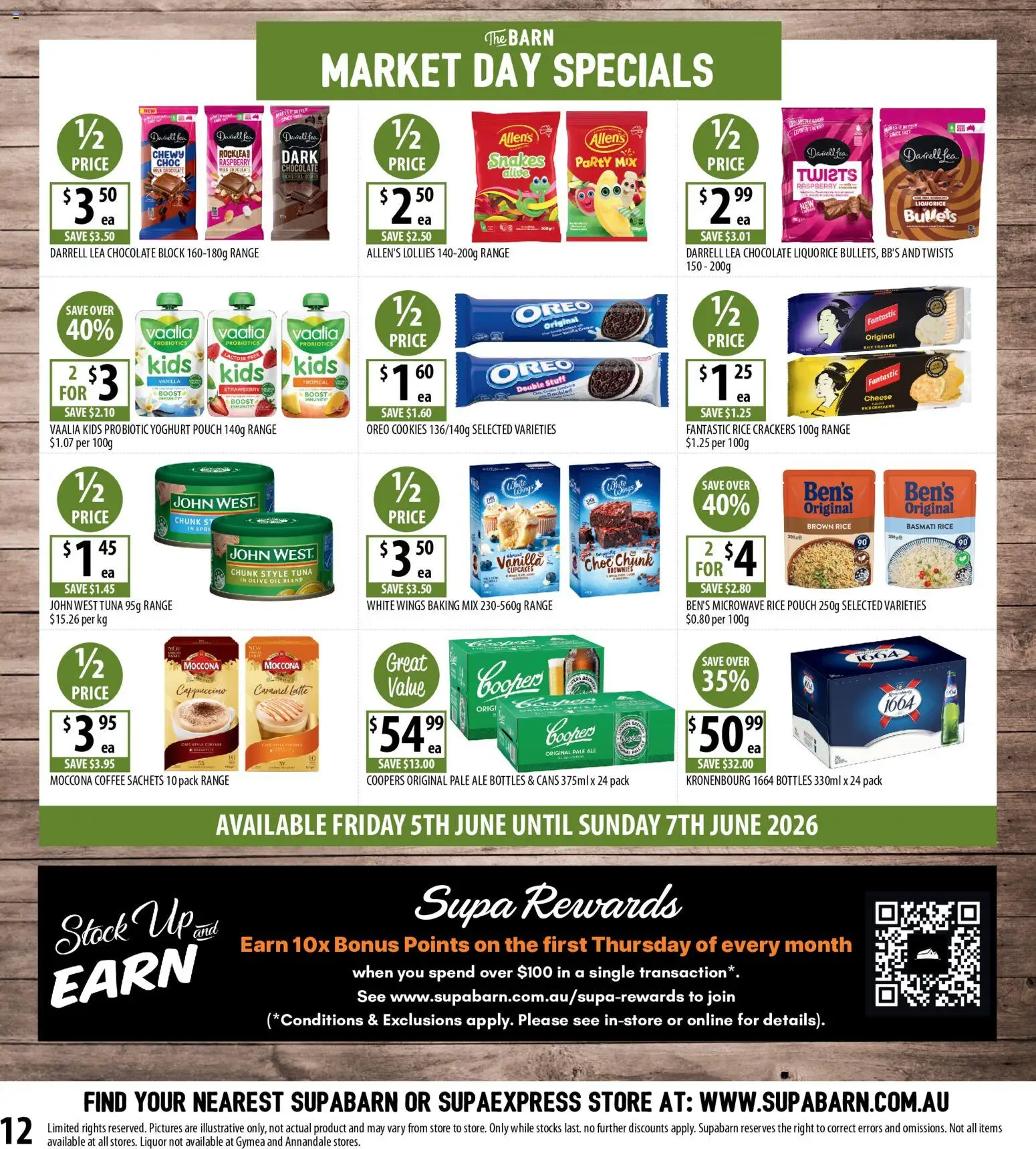 Supabarn catalogue - valid from 03.06.2026 | Page: 12 | Products: Crackers, Chocolate, Rice, Olive oil