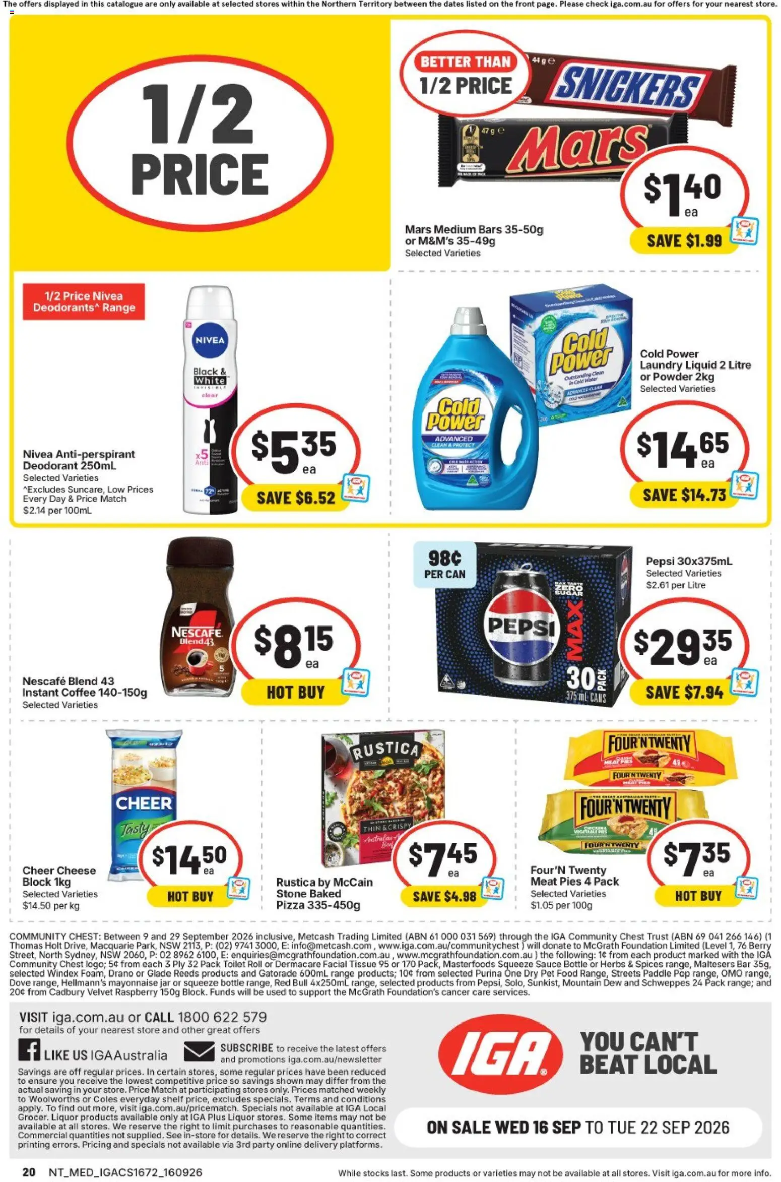IGA catalogue - valid from 16/09/2026 | Page: 2 | Products: Shelf, Antiperspirant, Mayonnaise, Raspberry