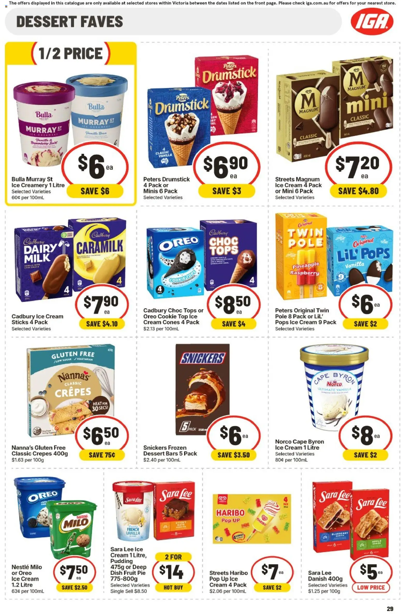 IGA catalogue - valid from 08/07/2026 | Page: 26 | Products: Cream, Pudding, Ice cream, Sugar