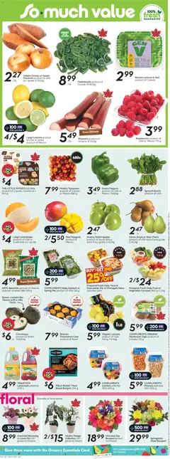 Preview of Sobeys weekly flyer / circulaire from shop Sobeys valid from 14.05.2026 | Page: 7 | Products: Potatoes, Bag, Butter, Apples