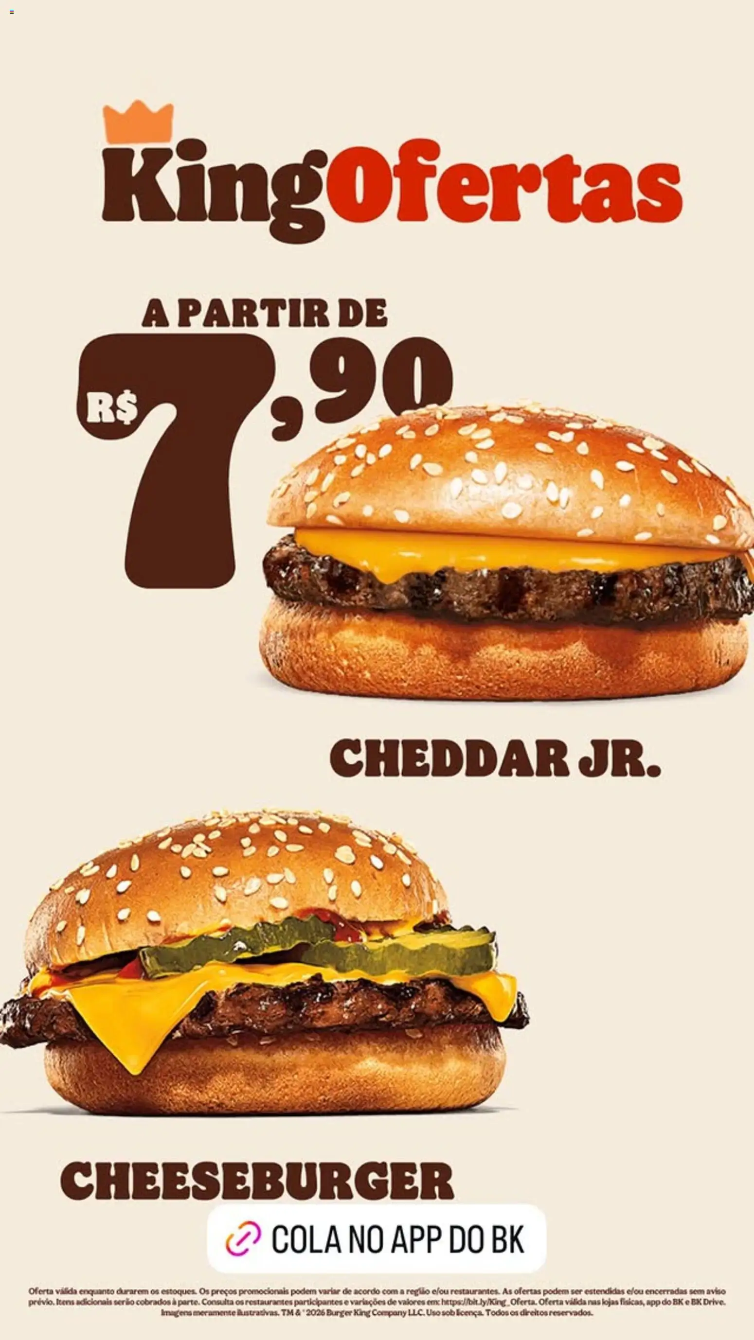 Burger King Folheto - válido de 11.06.2026 | Página: 5 | Produtos: Cola, Cheddar
