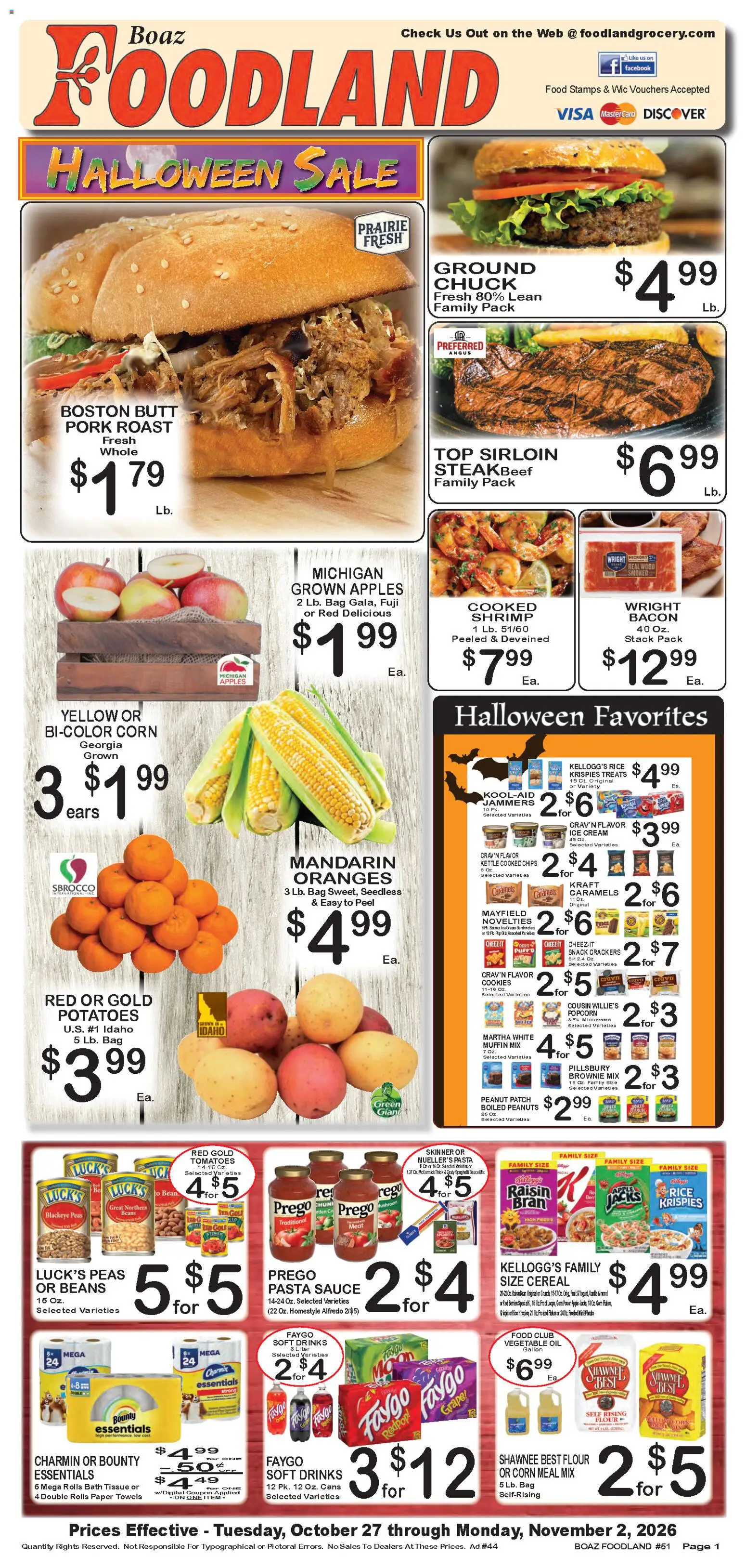 Foodland Weekly Ad - valid from 10/27/2026 | Page: 1