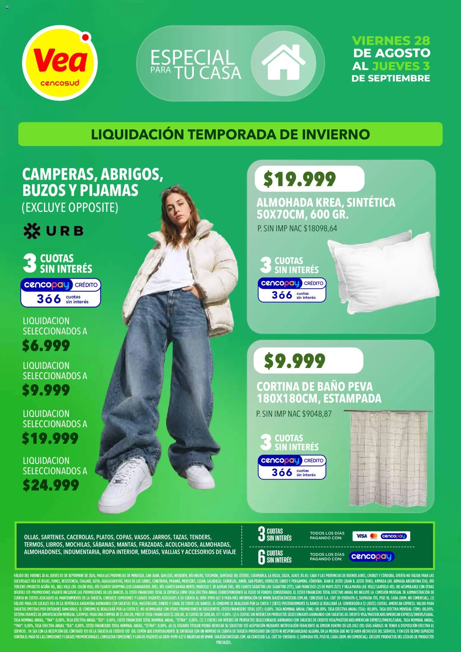 Vea - Especial para tu casa │ válido desde el 28/08/2026 | Página: 7 | Productos: Almohada, Baño, Ropa