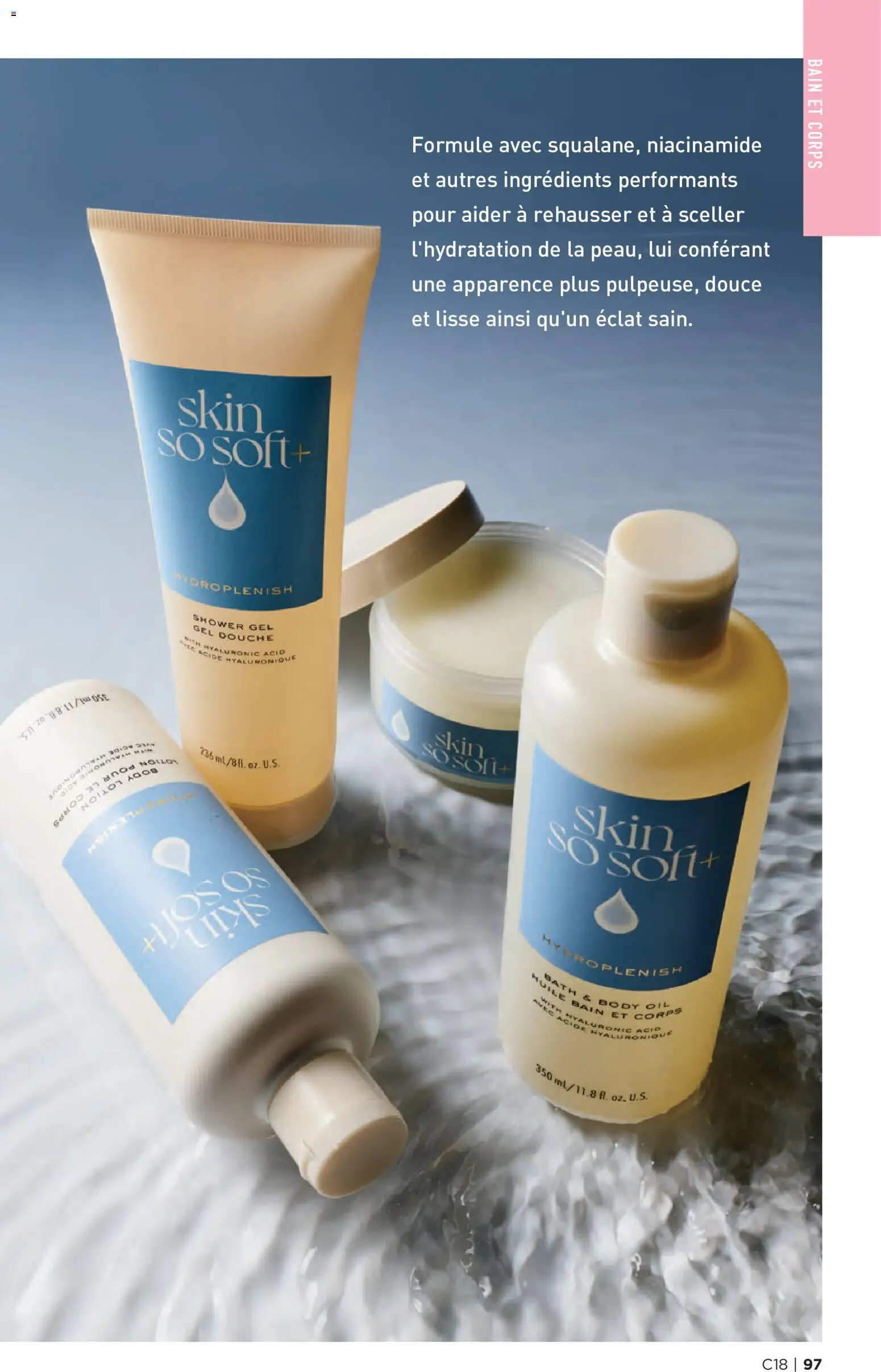 Avon flyer valid from Aug 27, 2026 | Page: 97 | Products: Shower gel, Body oil, Oil, Ingredients