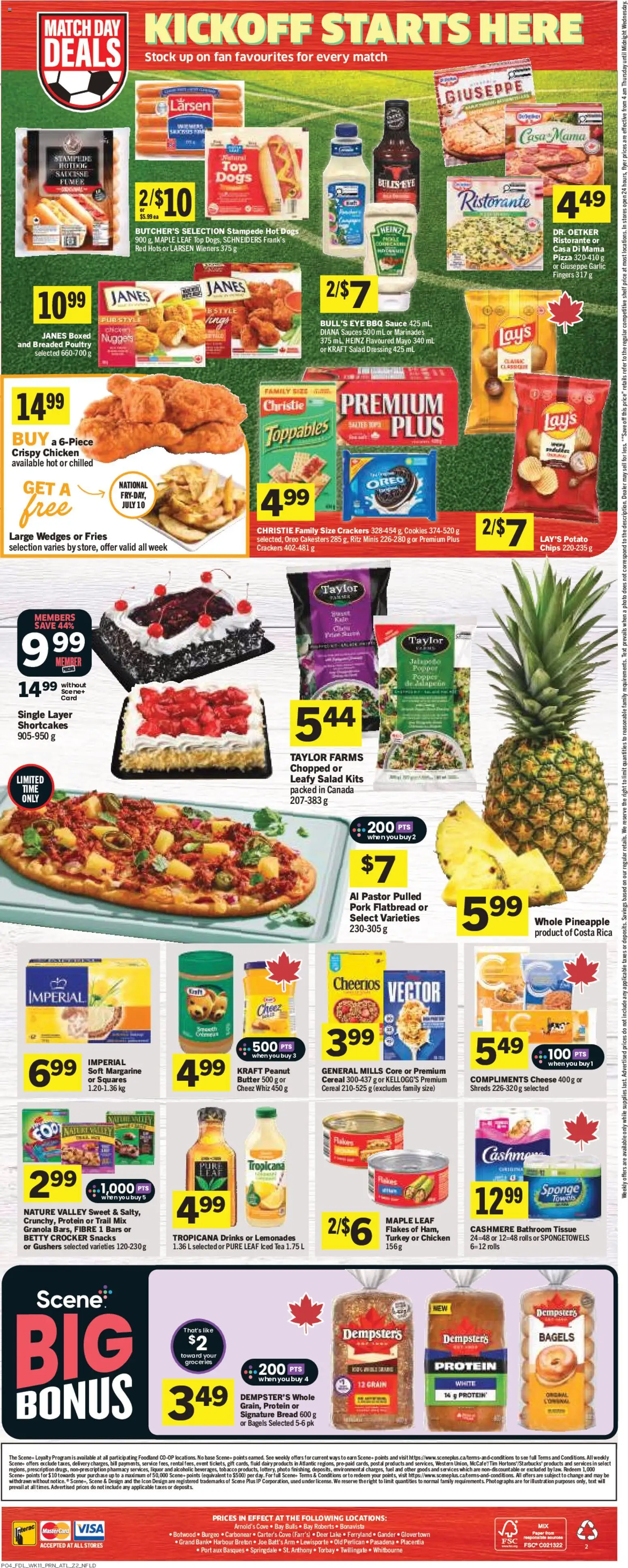 Foodland flyer valid from Jul 9, 2026 | Page: 2 | Products: Chips, Cookies, Flakes, Fan