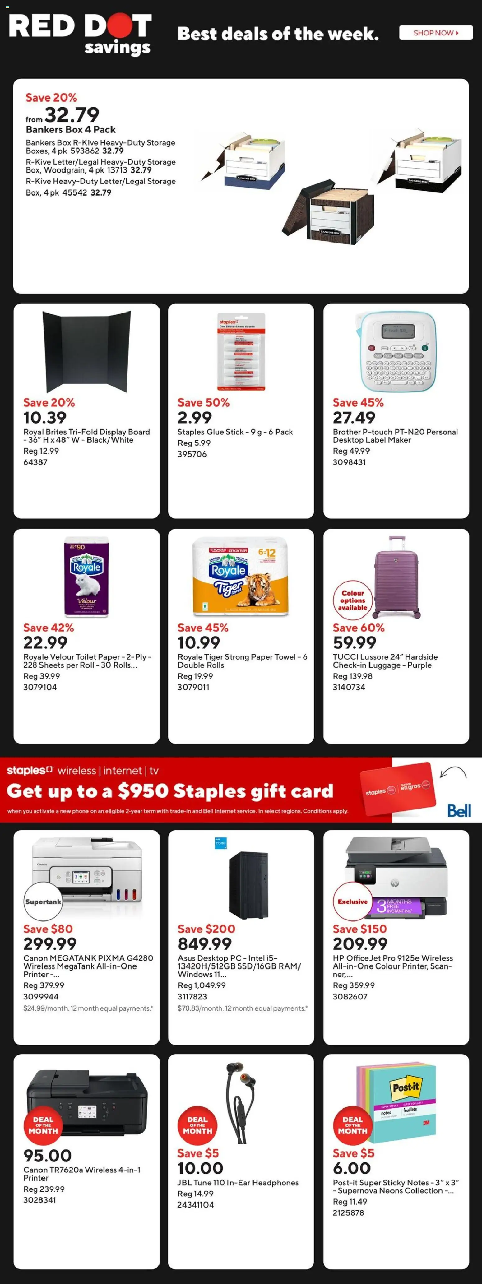Staples flyer valid from 22.05.2026 | Page: 2 | Products: Phone, PC, Printer, Tv