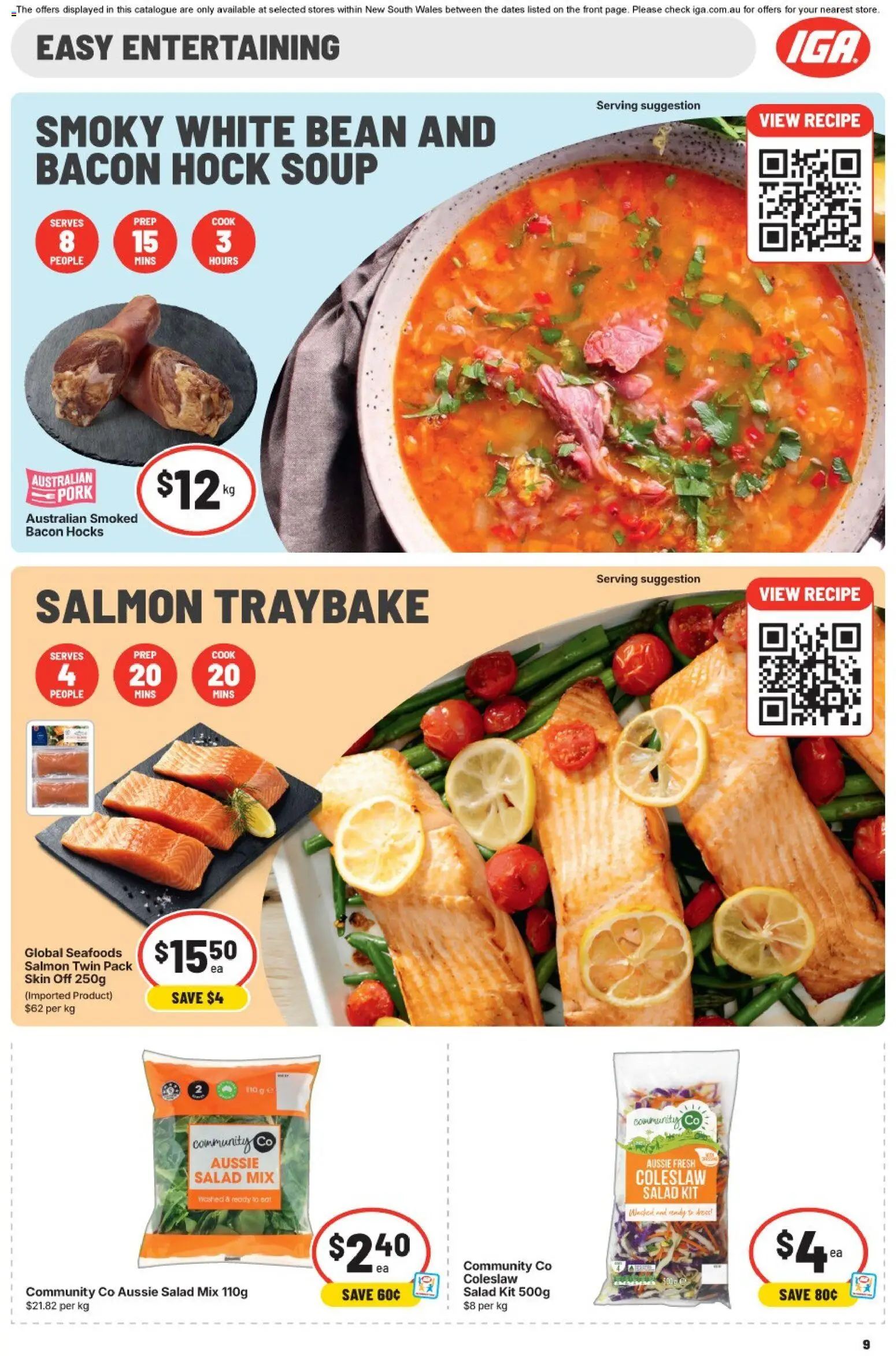 IGA catalogue - valid from 22/07/2026 | Page: 9 | Products: Pork, Dress, Salad, Soup