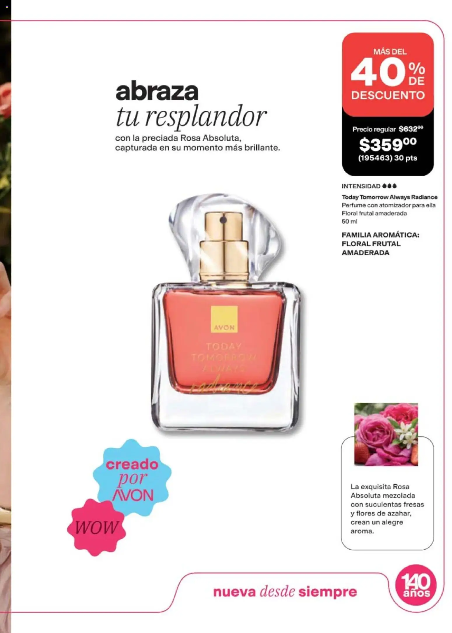 Nuevas ofertas de AVON válidas en toda la República Mexicana desde el 11/09/2026. ¡Encuentra las mejores ofertas en AVON campaña 14 2026! | Página: 15 | Productos: Flores, Fresas, Perfume