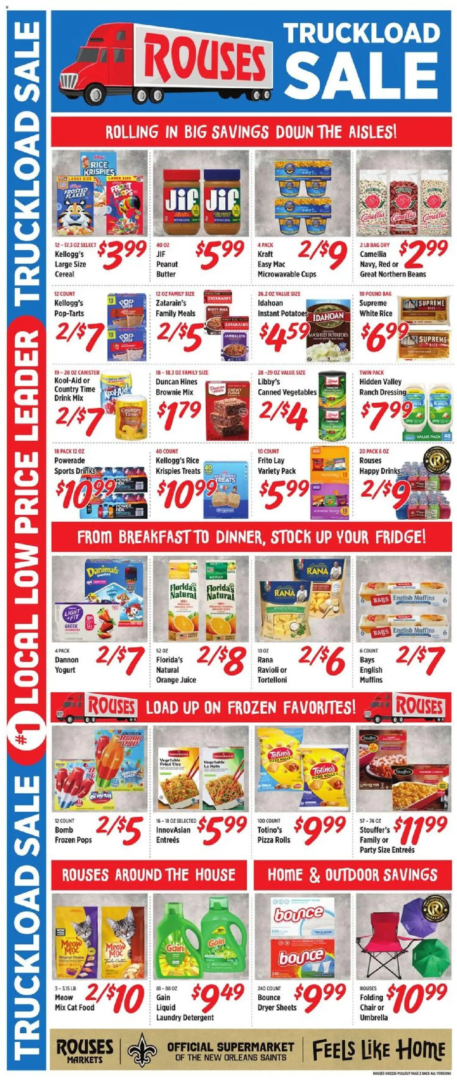 Rouses Weekly Ad - valid from 09/02/2026 | Page: 4 | Products: Cat Food, Pizza, Cereal, Bag