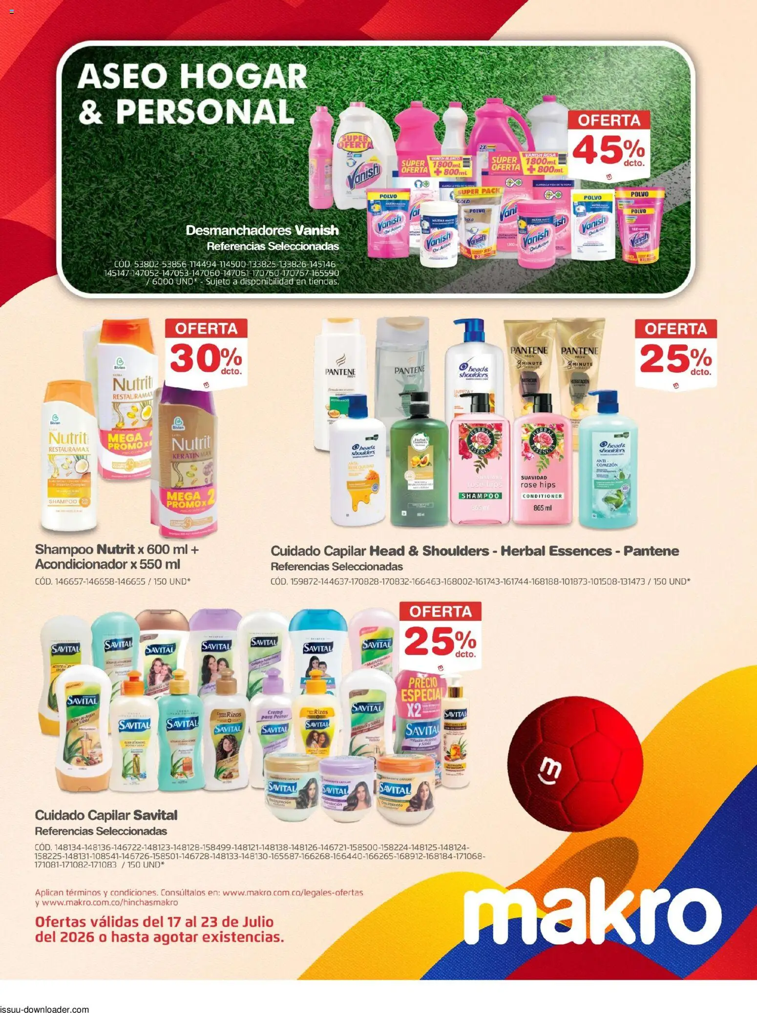 Makro revista - valida desde el 17/07/2026 | Página: 26 | Productos: Crema, Shampoo, Polvo, Acondicionador
