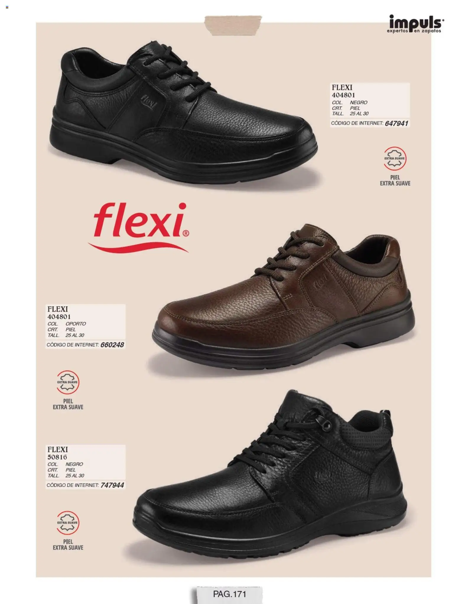 Nuevas ofertas de Impuls válidas en toda la República Mexicana desde el 01/07/2026. ¡Encuentra las mejores ofertas en Impuls catálogo Caballero! | Página: 173 | Productos: Zapatos