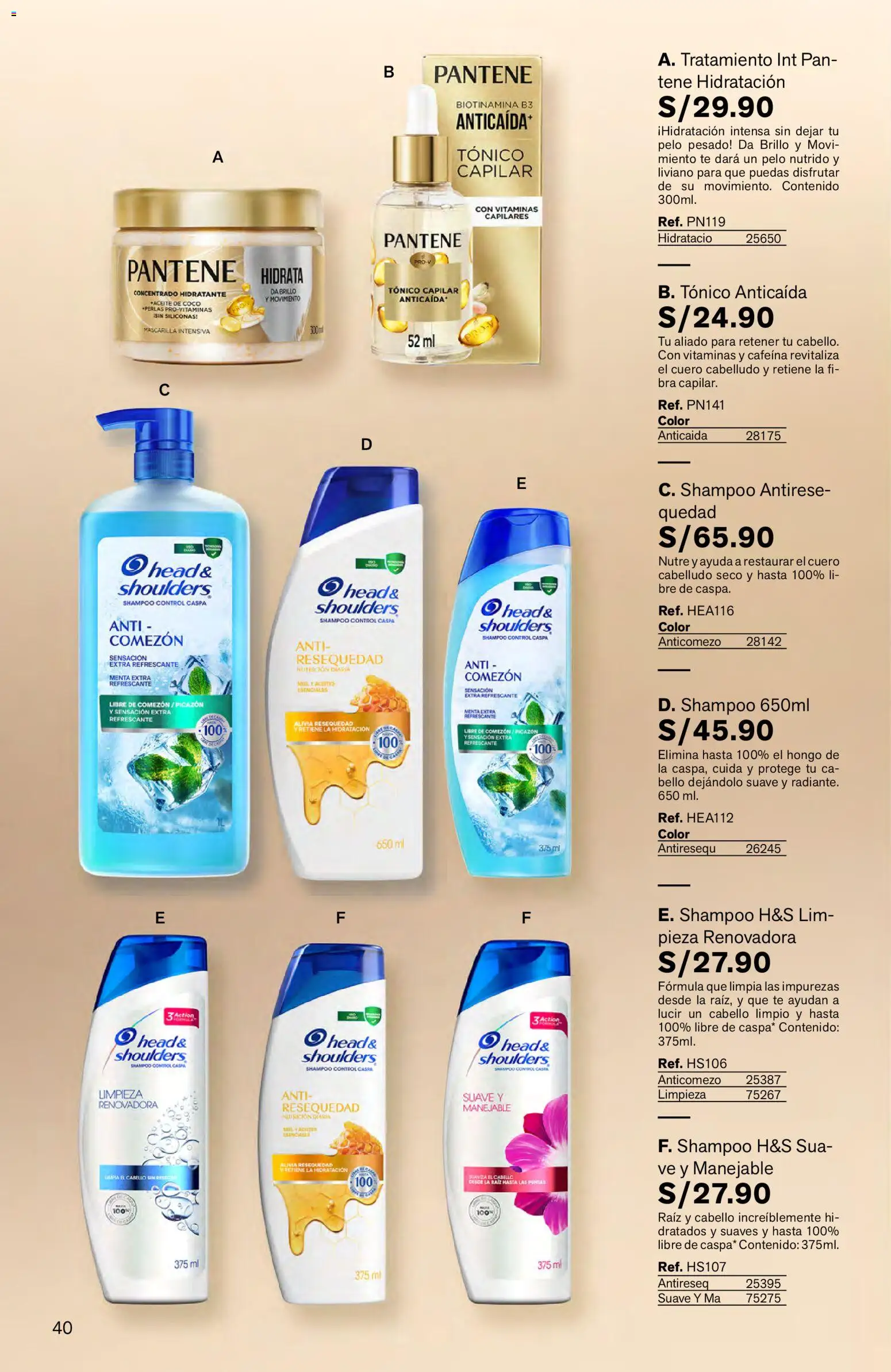 Catálogo Leonisa válido desde 27.04.2026 | Página: 40 | Productos: Shampoo, Pan, Té