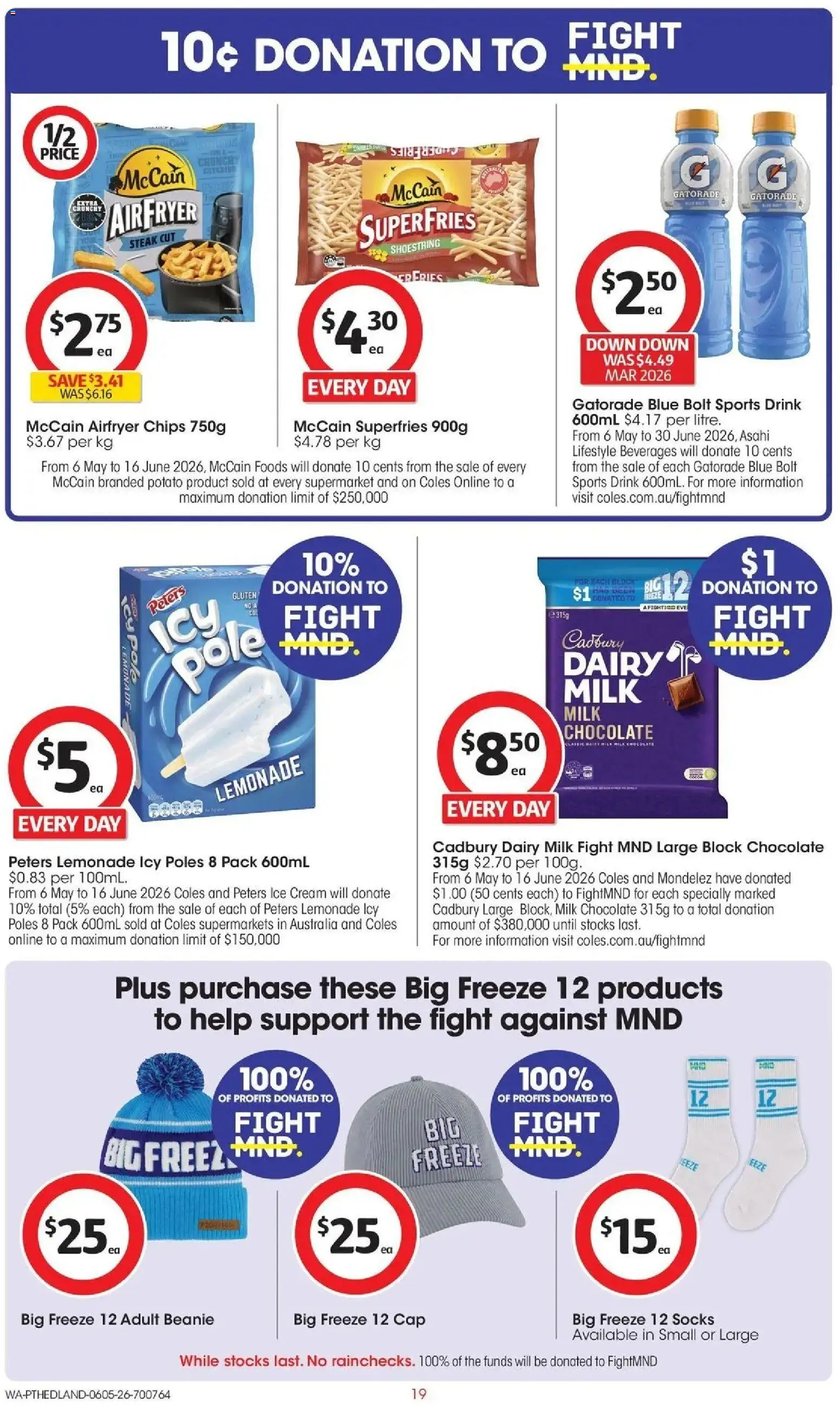 Coles catalogue - valid from 05.05.2026 | Page: 19 | Products: Chocolate, Cream, Steak, Socks