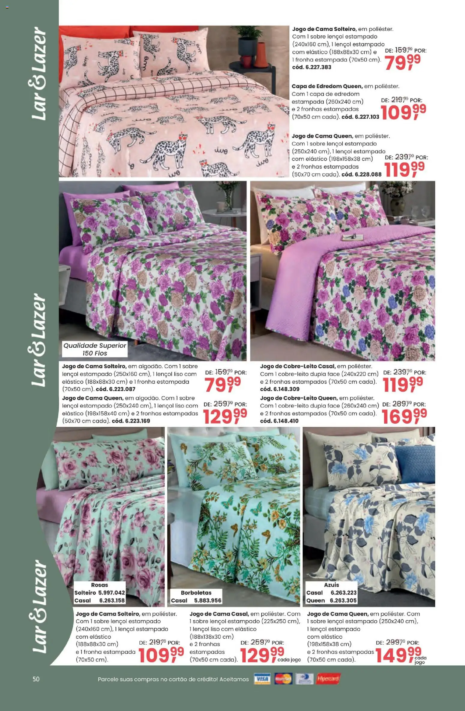 Quatro Estações Folheto - válido de 01/09/2026 | Página: 50 | Produtos: Jogo de cama, Edredom, Cama, Fronha