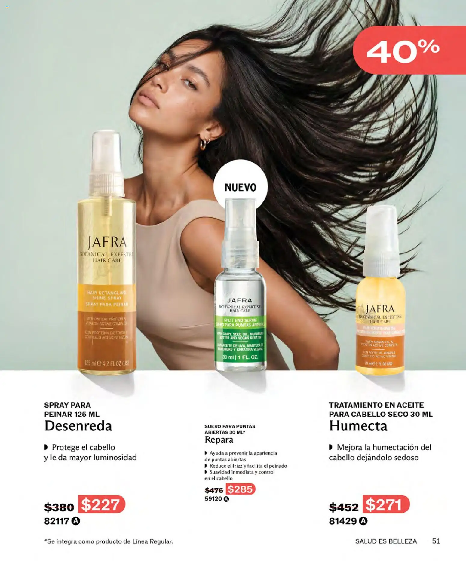 Nuevas ofertas de JAFRA válidas en toda la República Mexicana desde el 01.06.2026. ¡Encuentra las mejores ofertas en JAFRA catálogo! | Página: 51 | Productos: Serum, Aceite