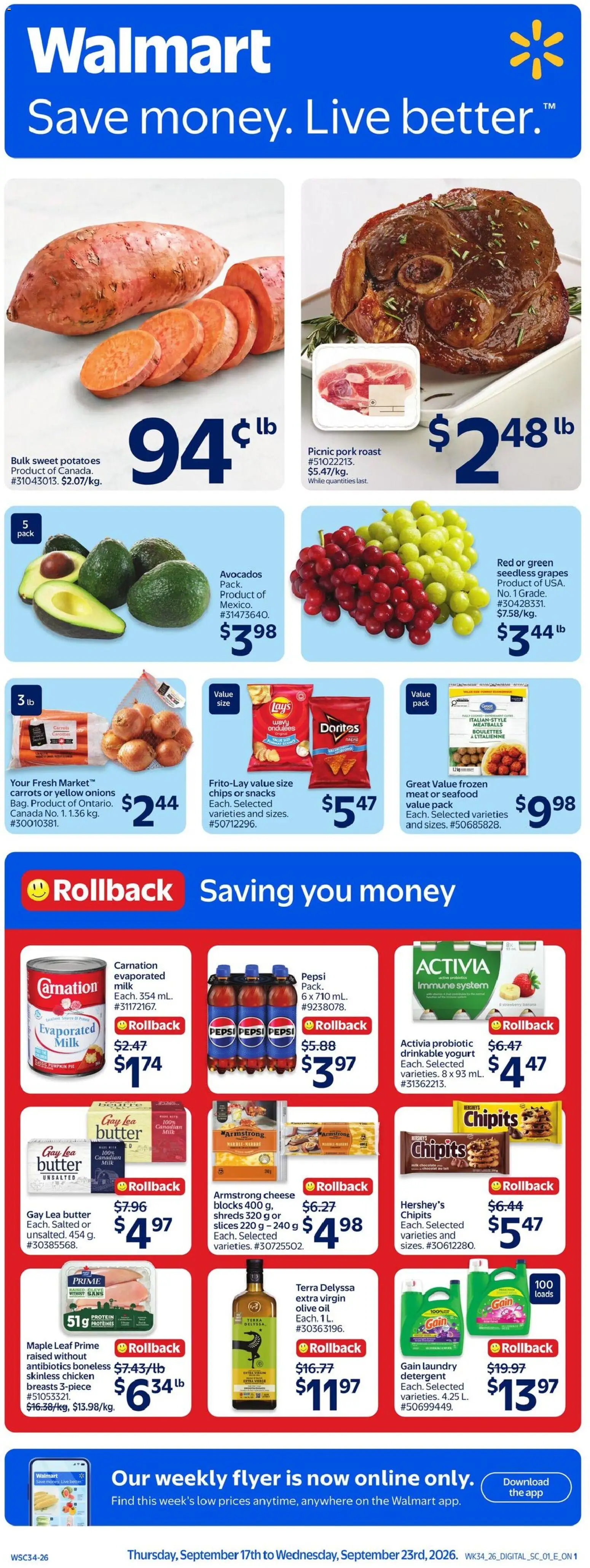 Walmart flyer valid from Sep 17, 2026 | Page: 1