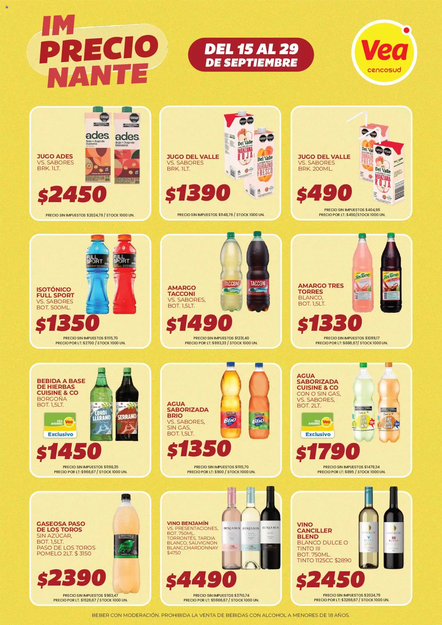 Vea Ofertas │ válido desde el 15/09/2026 | Página: 8 | Productos: Bebidas, Durazno, Dulce, Agua
