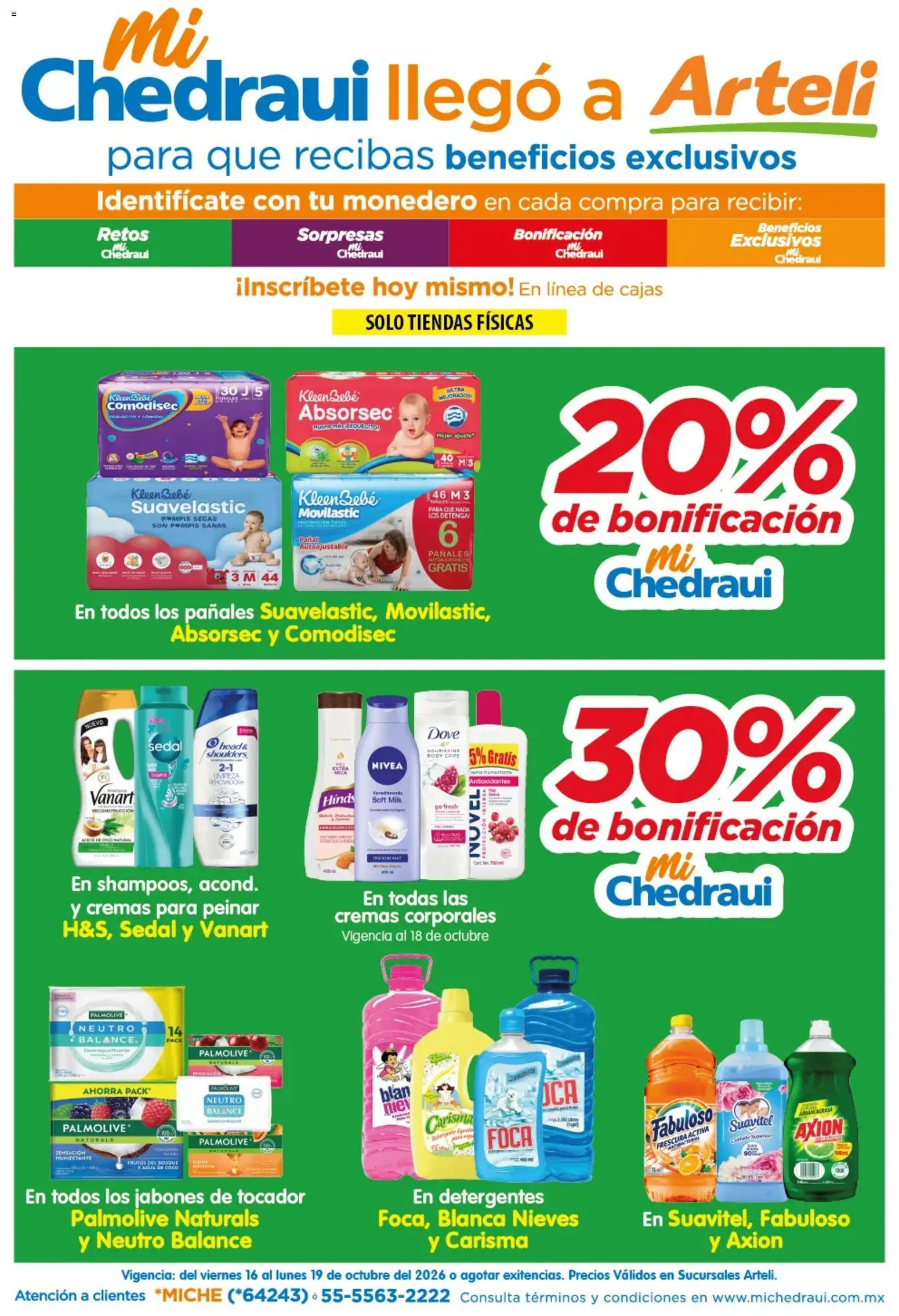 Nuevas ofertas de Arteli válidas en toda la República Mexicana desde el 16/10/2026. ¡Encuentra las mejores ofertas en Arteli folleto Mi Chedraui! | Página: 1