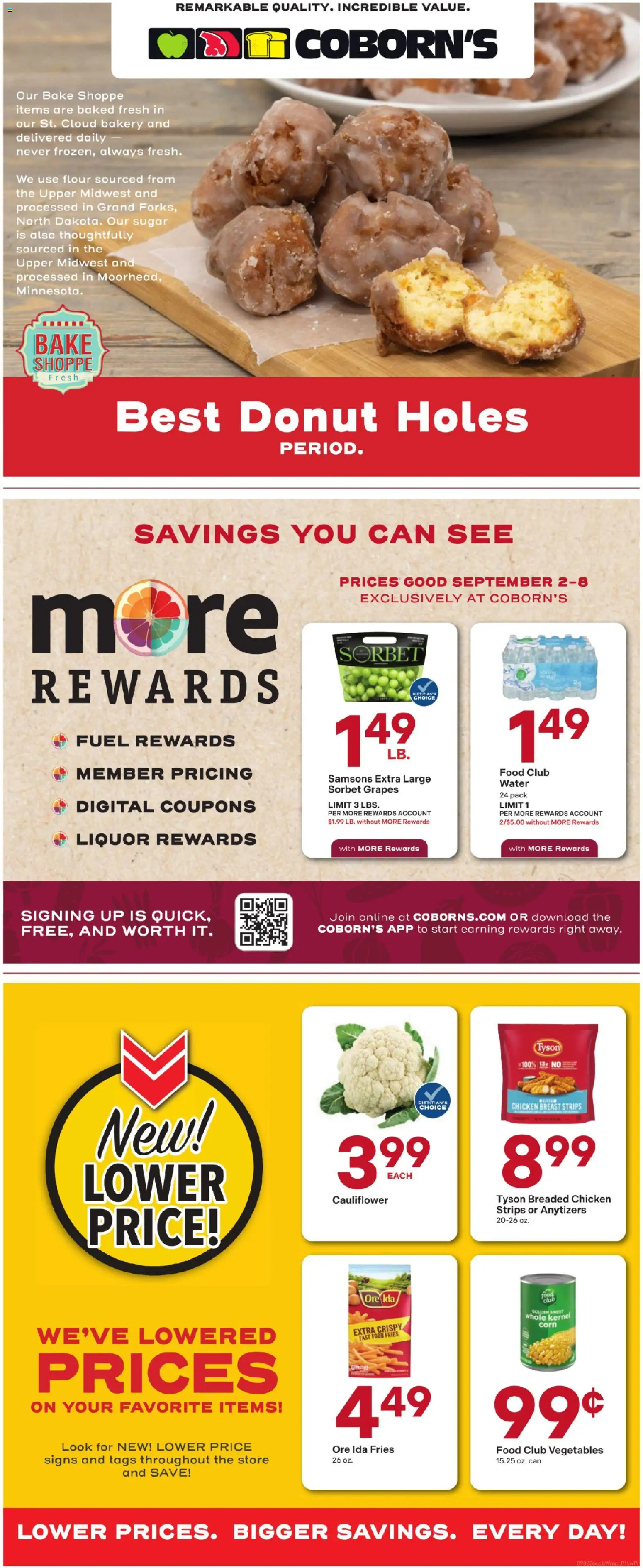 Coborn's Weekly Ad - valid from 09/02/2026 | Page: 2 | Products: Corn, Chicken, Vegetables, Cauliflower
