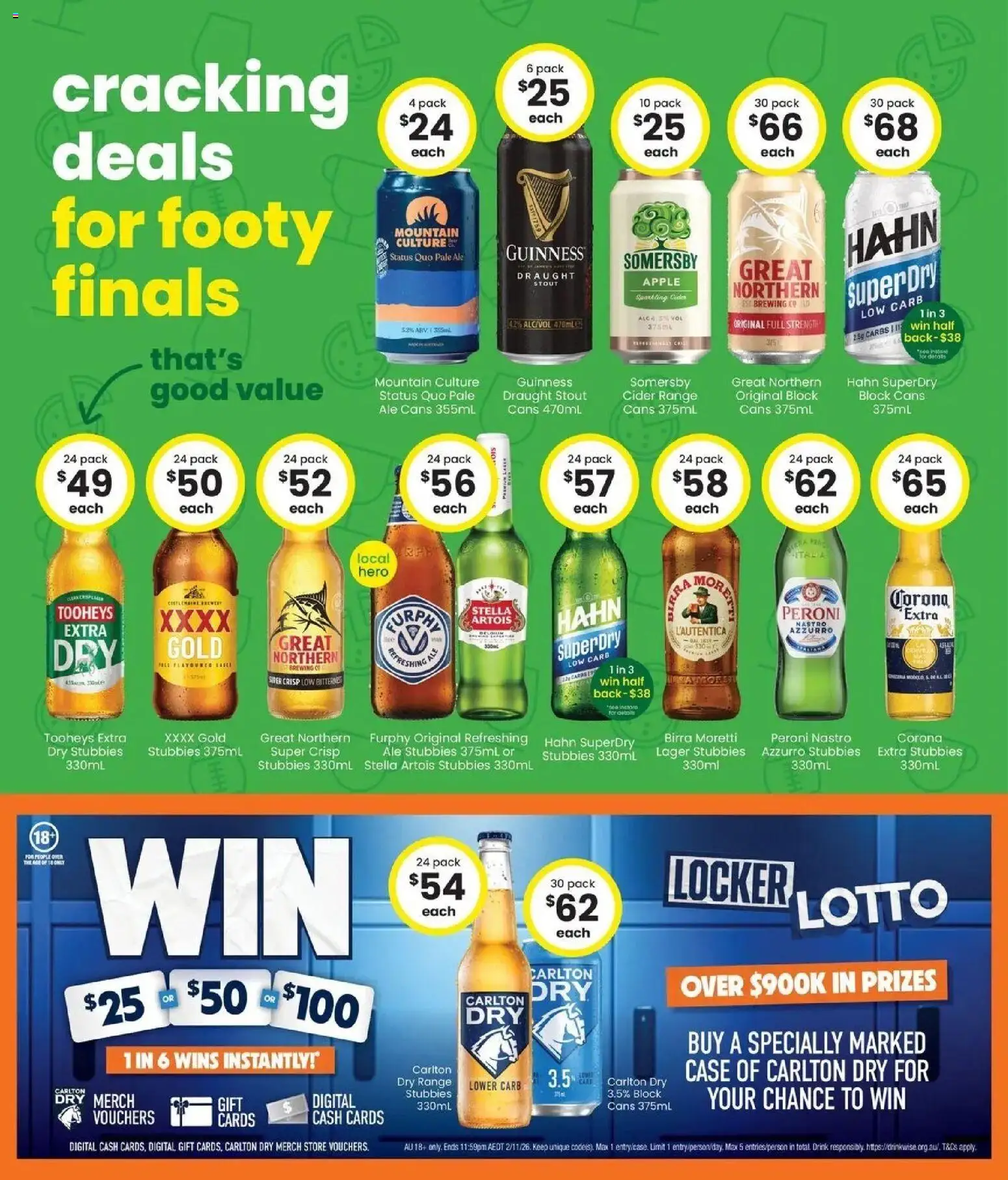 The Bottle-O - Good value booze for good value fans 14/09 - 14/09/2026 > weekly / monthly specials | Page: 3 | Products: Corona Extra, Digital, Case, Cider