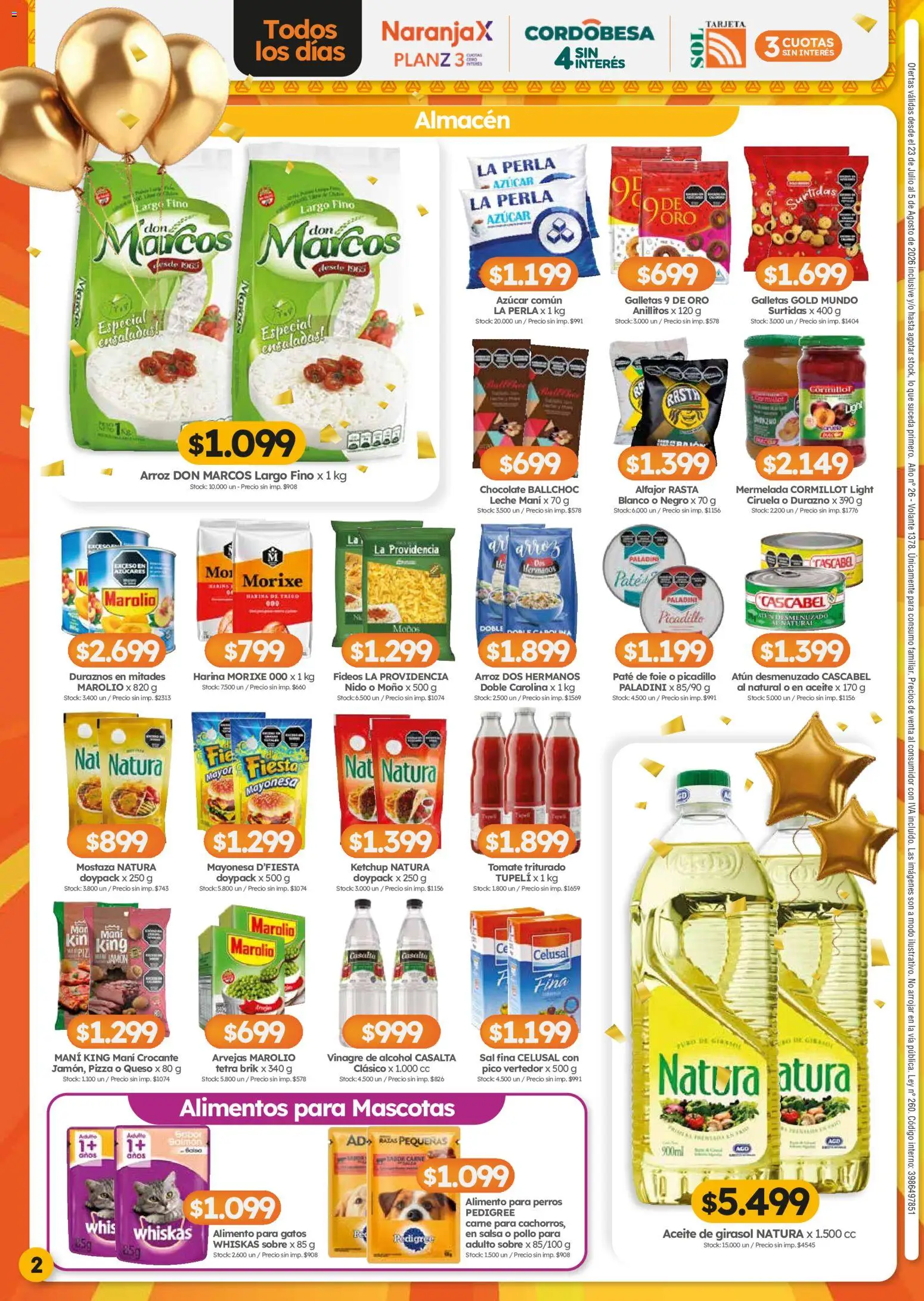 Cordiez ofertas │ válido desde el 23/07/2026 | Página: 2 | Productos: Vinagre, Mostaza, Leche, Alfajor