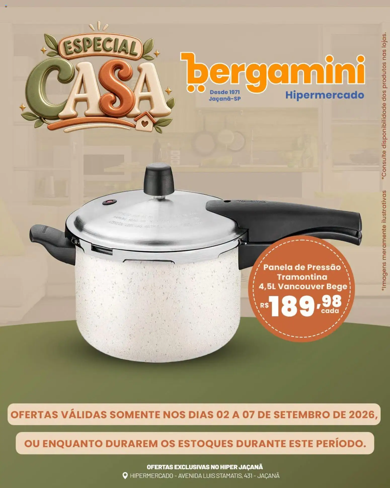 Supermercado Bergamini Folheto - válido de 02/09/2026 | Página: 4 | Produtos: Panela, Panela de pressão