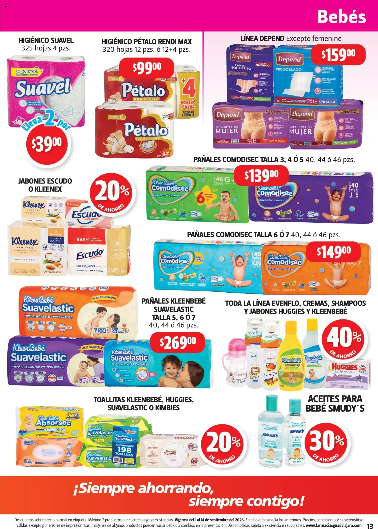 Nuevas ofertas de Farmacia Guadalajara válidas en toda la República Mexicana desde el 01/09/2026. ¡Encuentra las mejores ofertas en Farmacia Guadalajara catálogo! | Página: 13 | Productos: Avena, Crema, Barra, Té