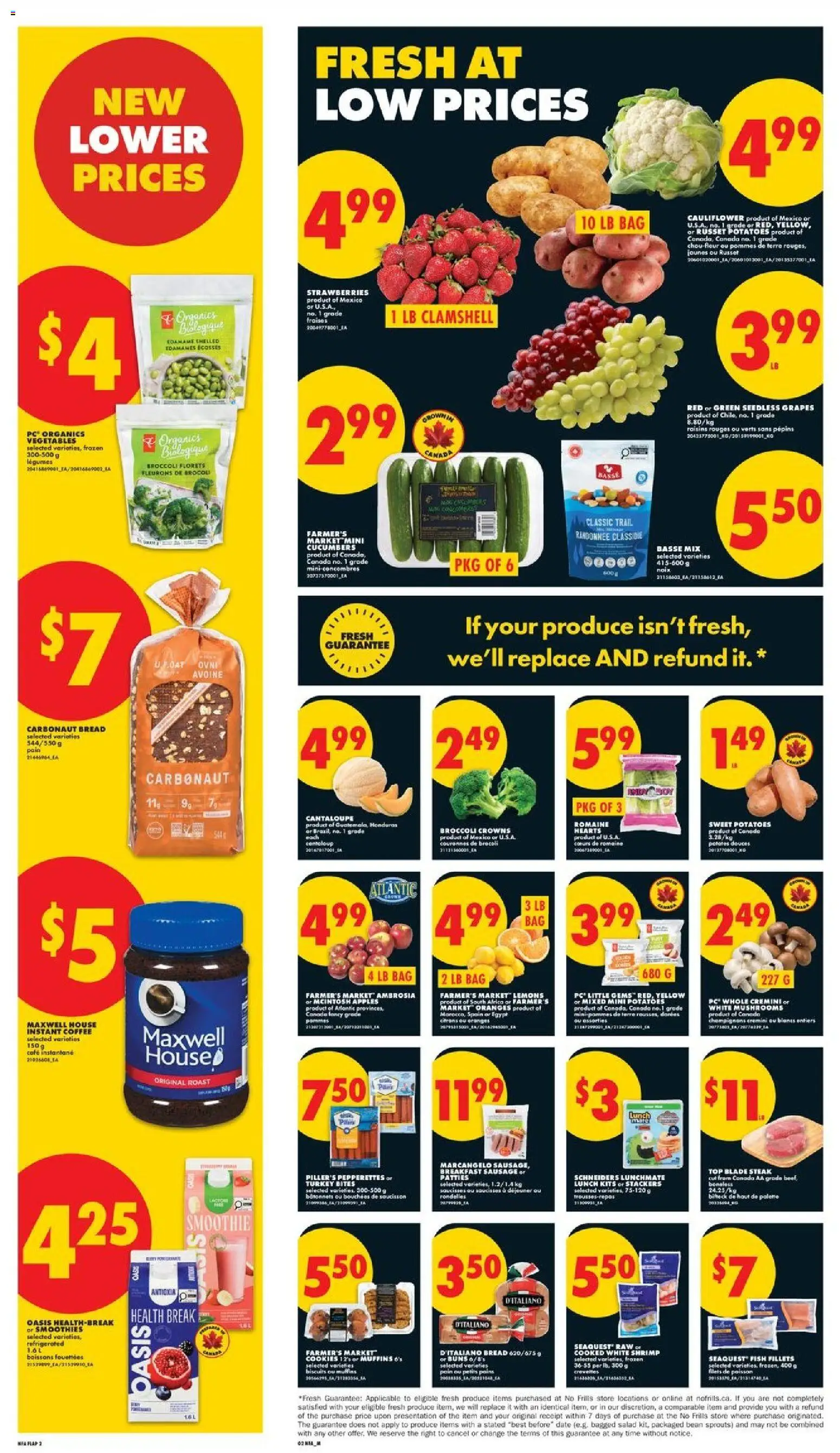 No Frills flyer valid from 16.04.2026 | Page: 2 | Products: Fish, PC, Bag, Juice