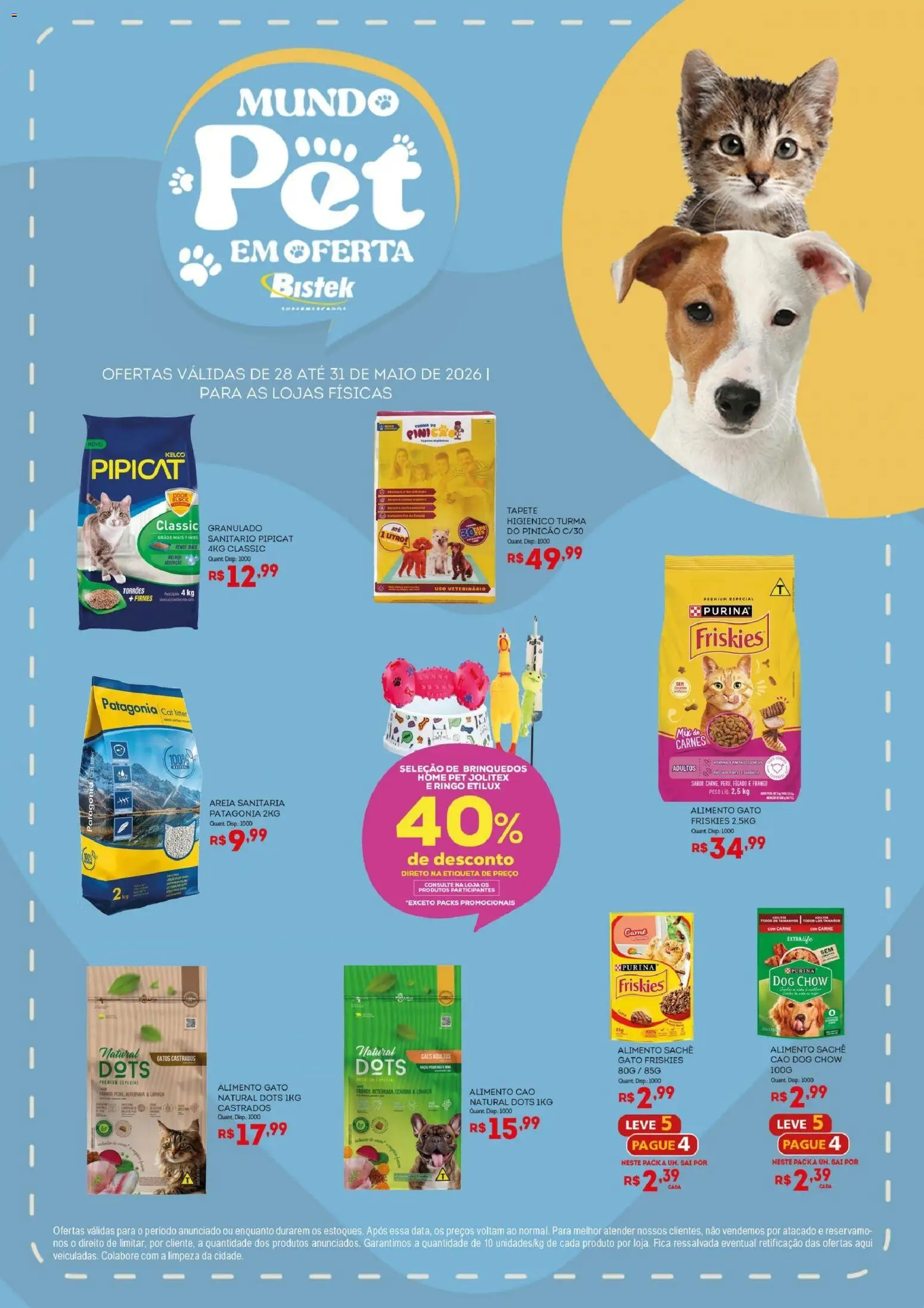 Bistek Supermercados Folheto - válido de 28.05.2026 | Página: 2 | Produtos: Areia, Maiô, Cenoura, Granulado