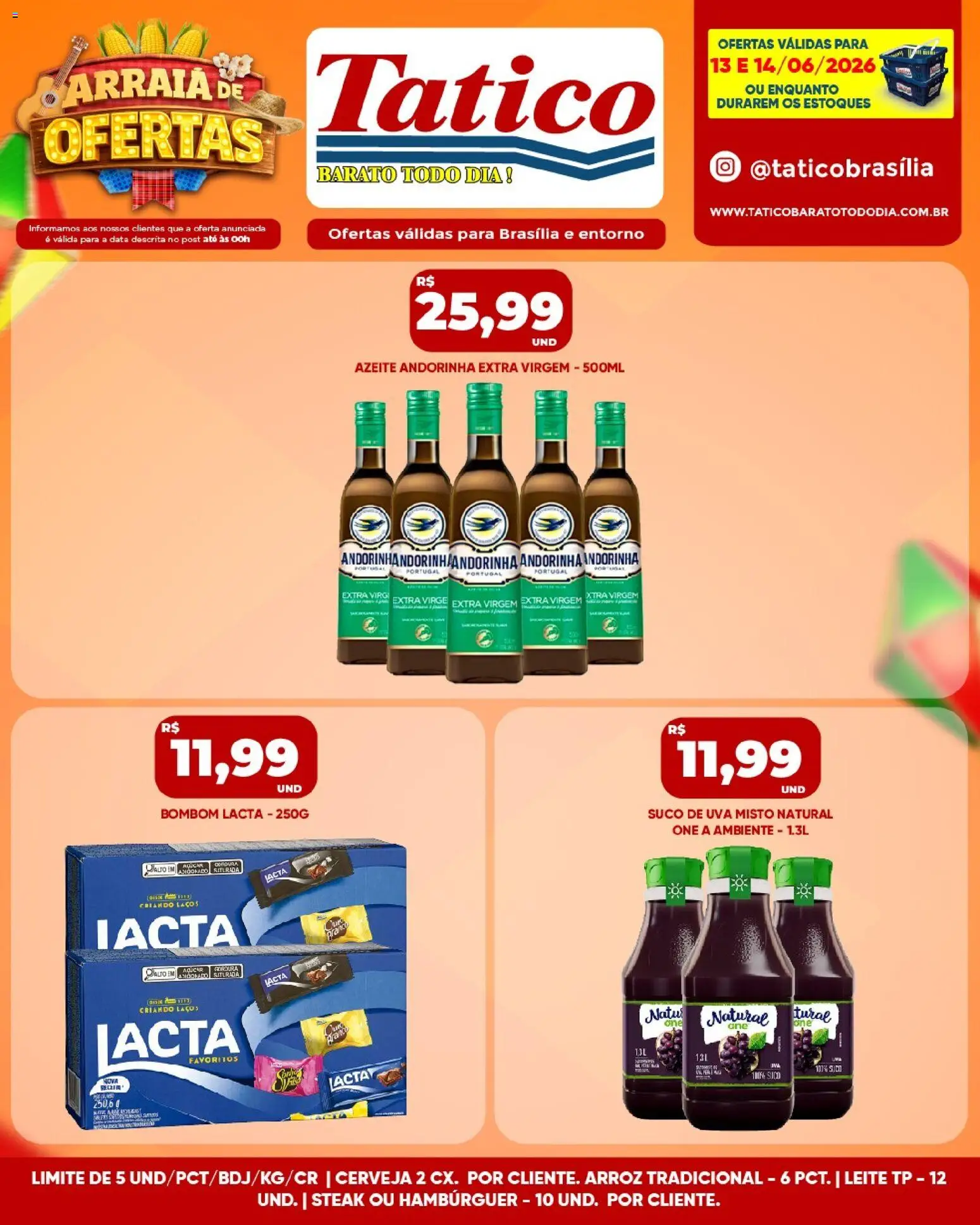 Tatico Folheto - válido de 13.06.2026 | Página: 8 | Produtos: Leite, Cerveja, Azeite, Bombom